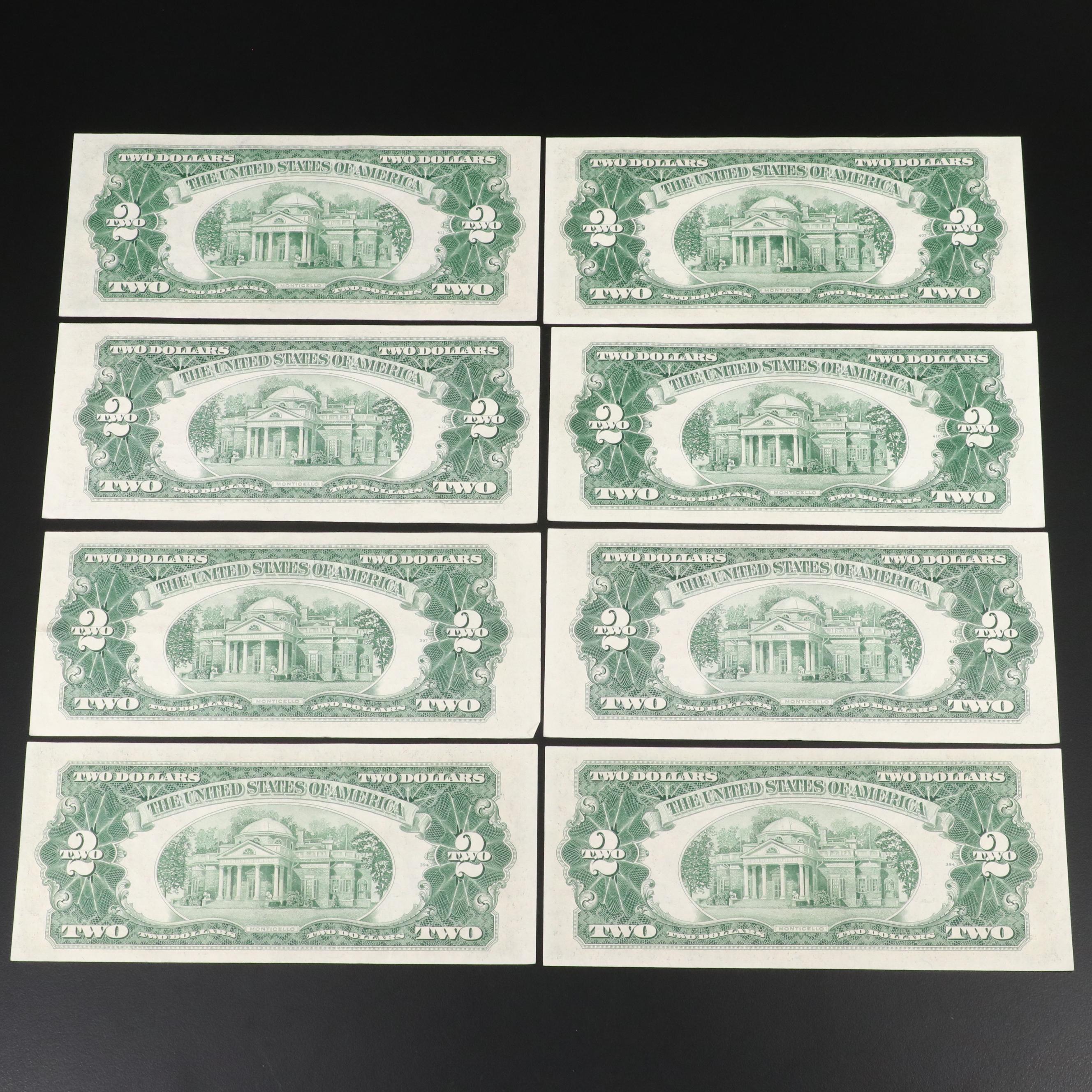 Group of Thirty Uncirculated 1953 and 1963 Two Dollar Legal Tender Notes