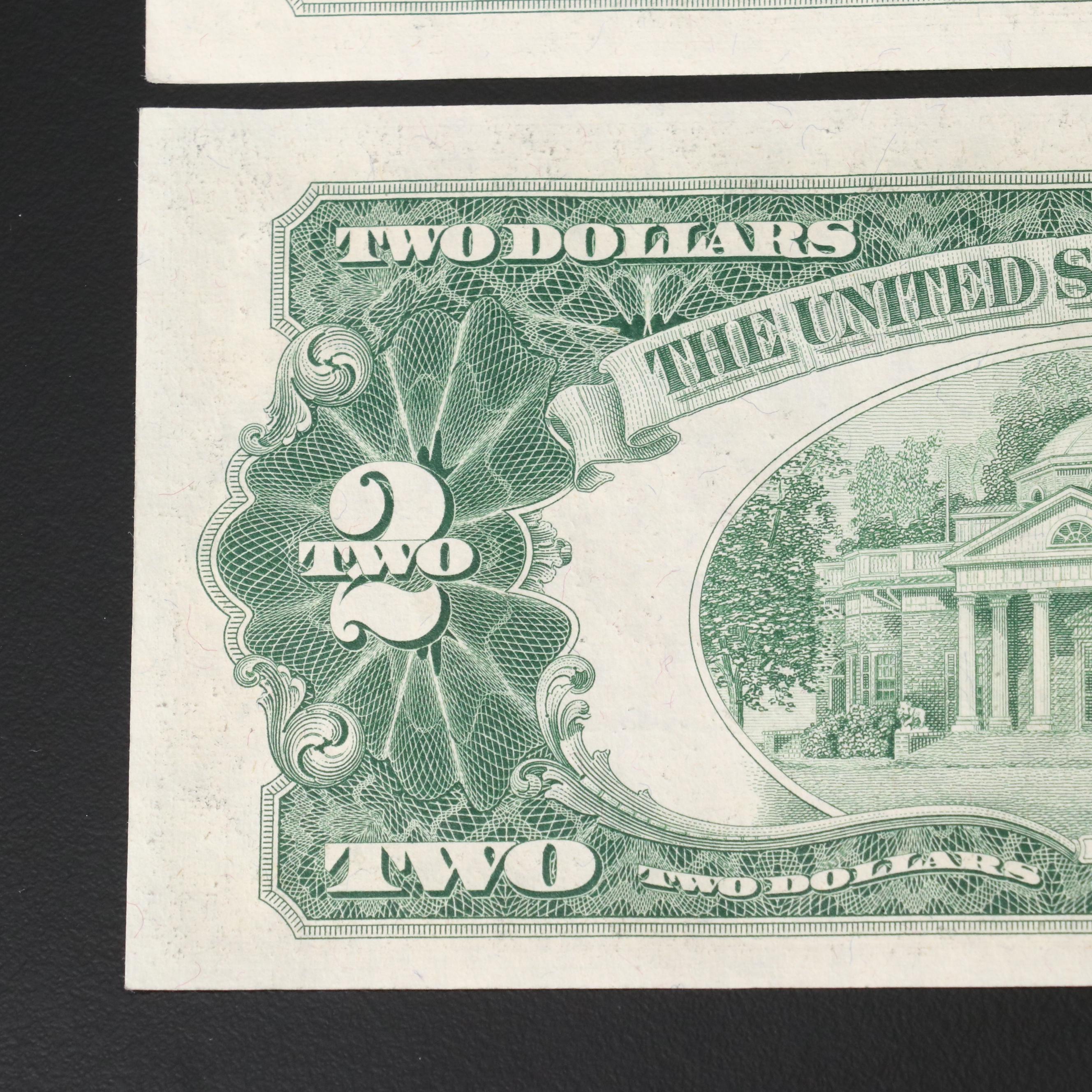 Group of Thirty Uncirculated 1953 and 1963 Two Dollar Legal Tender Notes