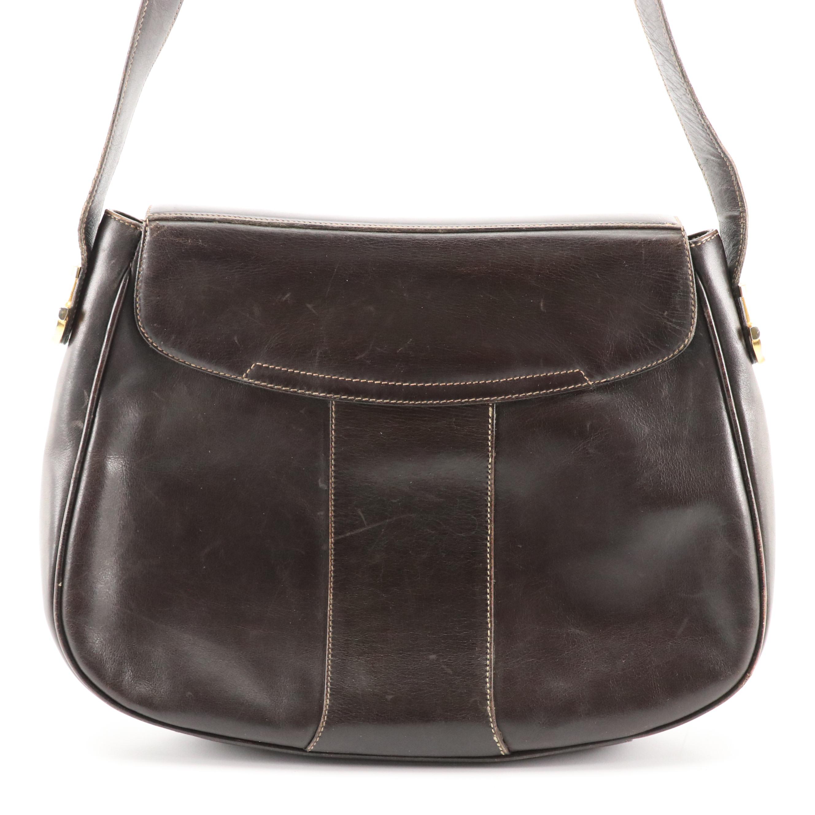 Gucci Leather Front-Flap Shoulder Bag