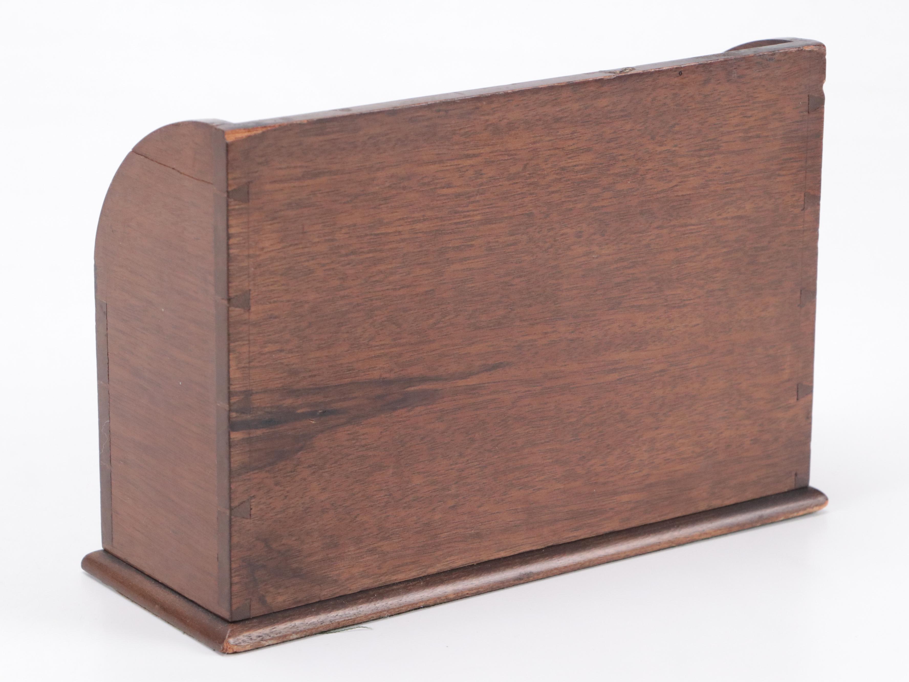 Wood Inlay Metal Footed Box, Letter Sorter, and Other Faux Leather Divided Box