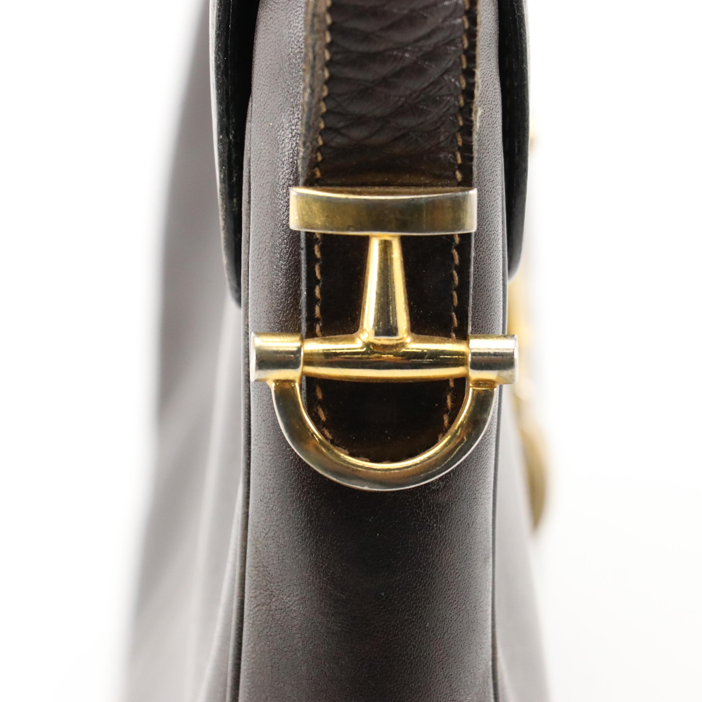 Gucci Leather Front-Flap Shoulder Bag