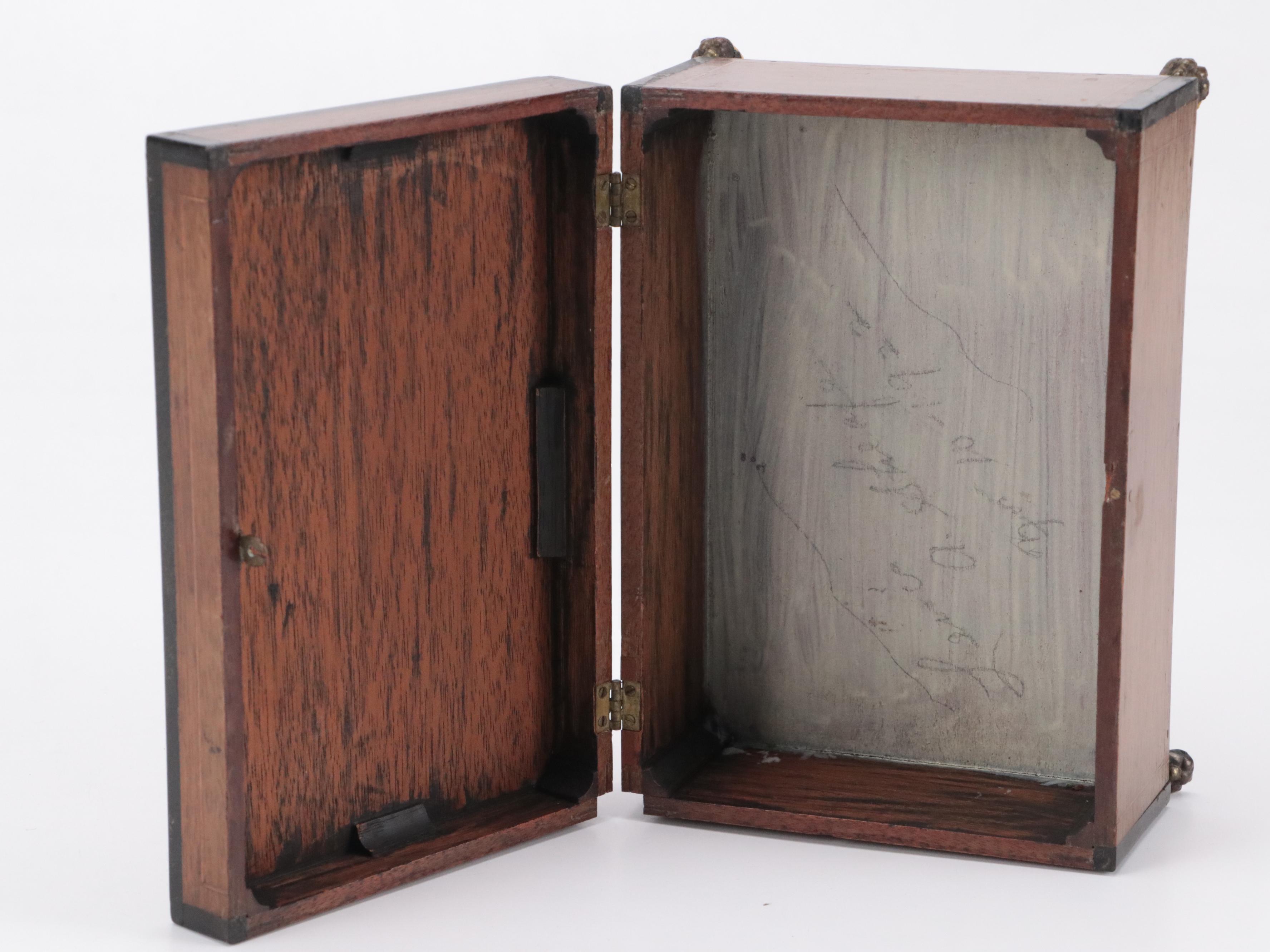 Wood Inlay Metal Footed Box, Letter Sorter, and Other Faux Leather Divided Box