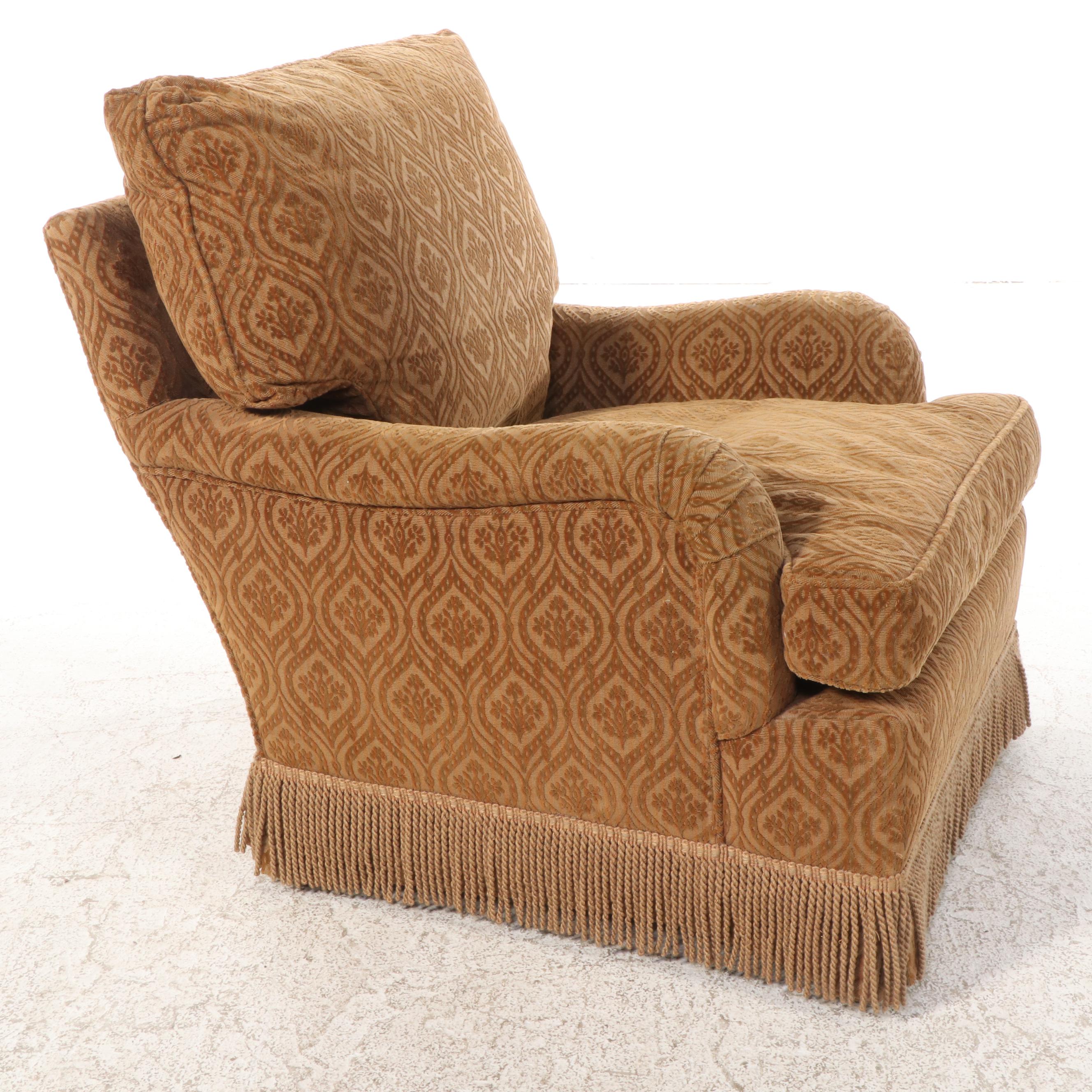 Mark Simmons Interiors Custom-Upholstered English Roll-Arm Easy Chair