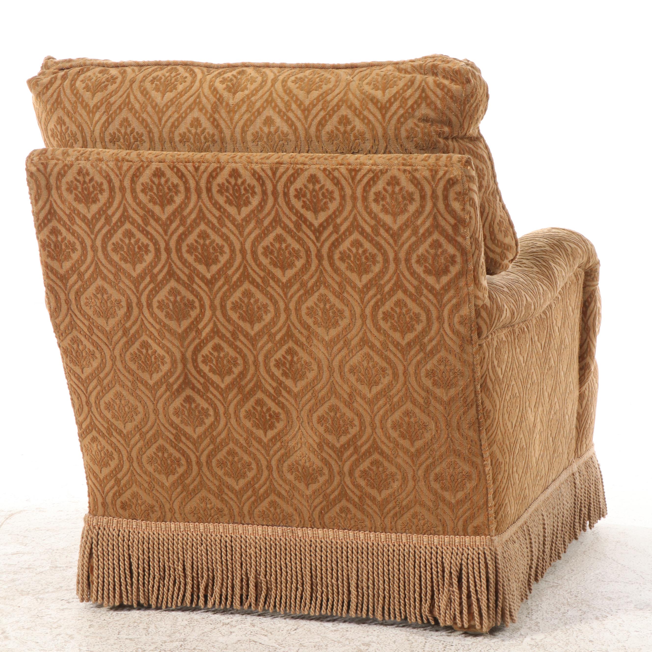 Mark Simmons Interiors Custom-Upholstered English Roll-Arm Easy Chair