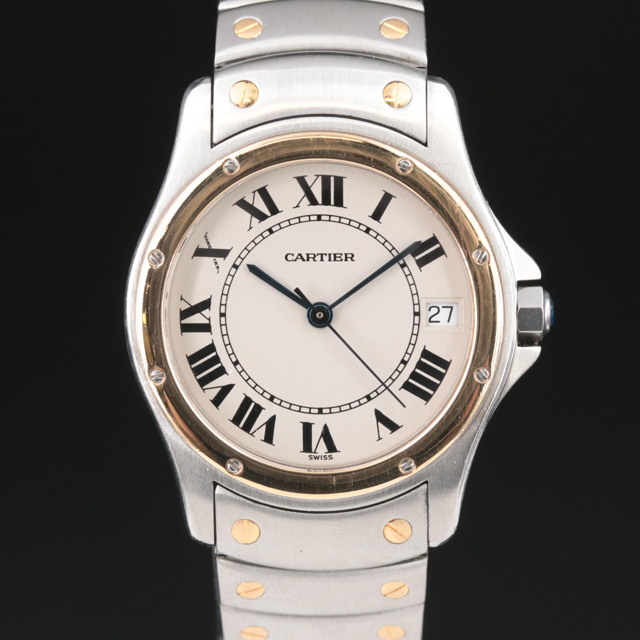 Cartier Santos Ronde 18K and Stainless Steel Automatic Watch