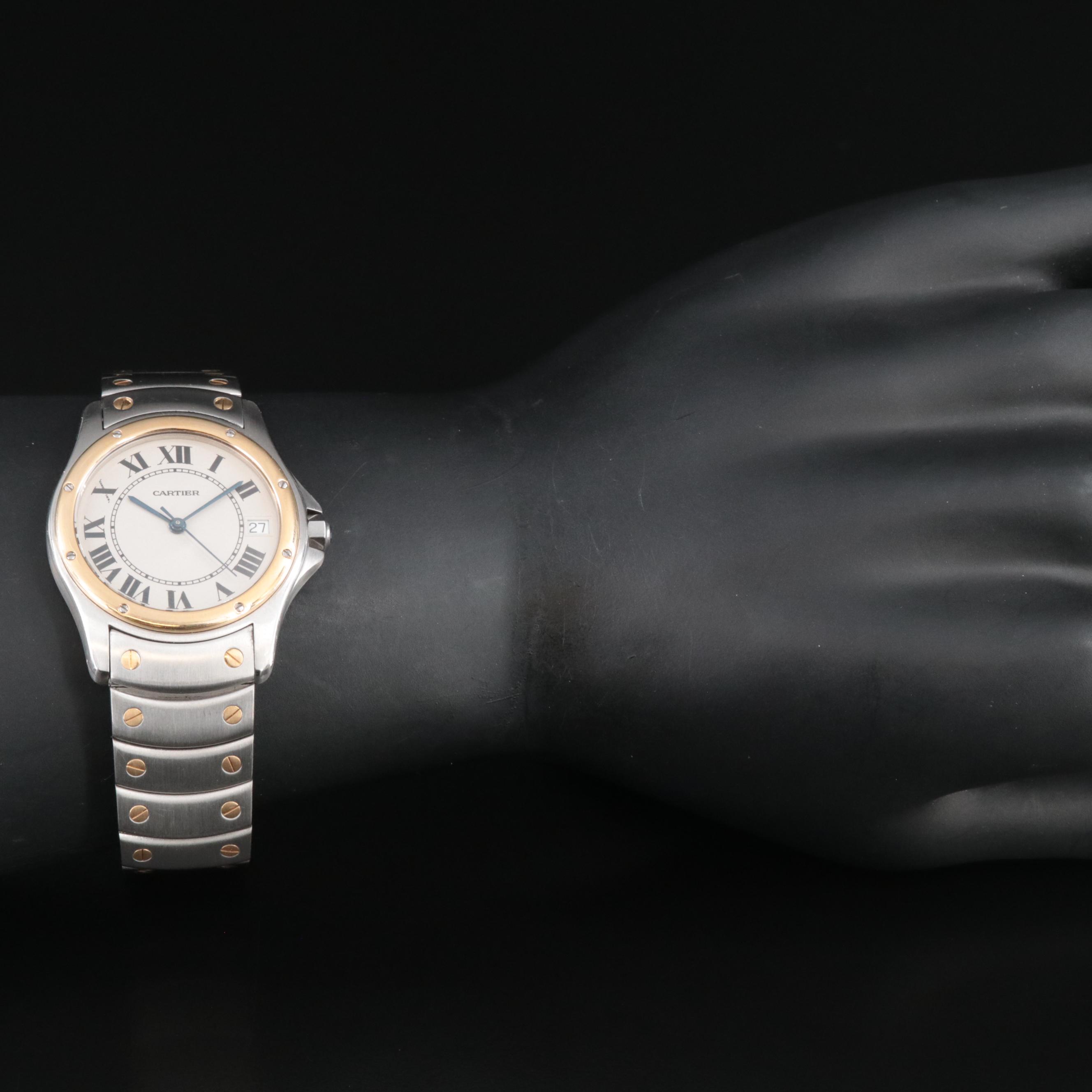 Cartier Santos Ronde 18K and Stainless Steel Automatic Watch