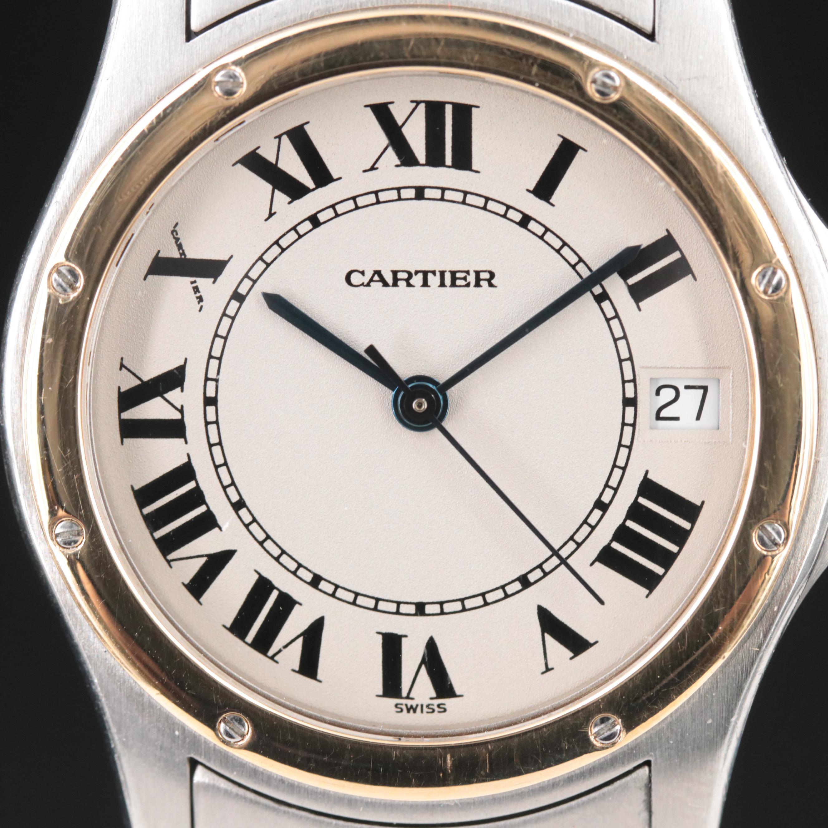 Cartier Santos Ronde 18K and Stainless Steel Automatic Watch
