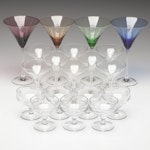 Blown Glass Water Goblets, Cut Glass Cocktail Coupes, and More