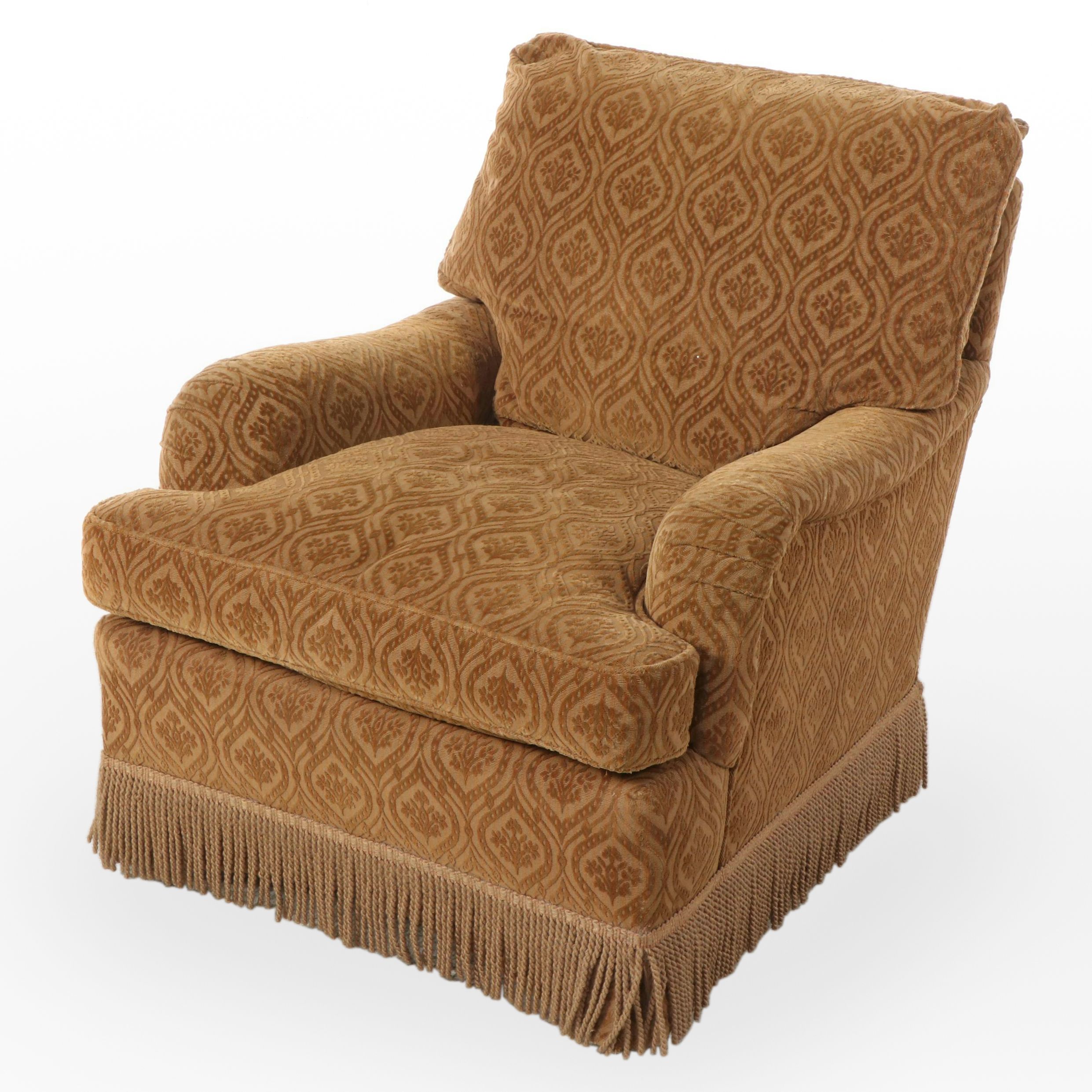 Mark Simmons Interiors Custom-Upholstered English Roll-Arm Easy Chair