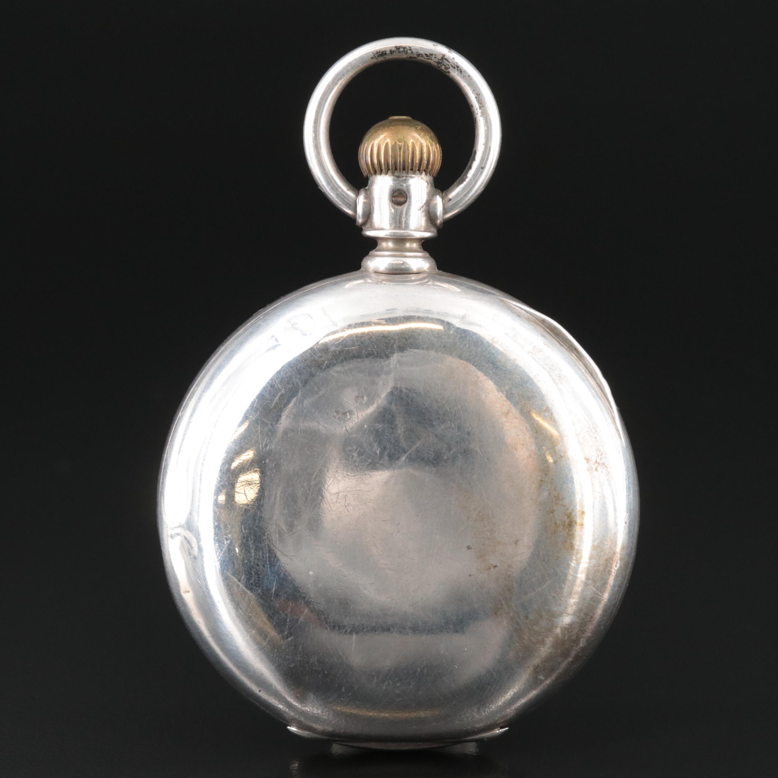 1886 Elgin Coin Silver Hunting Case Pocket Watch