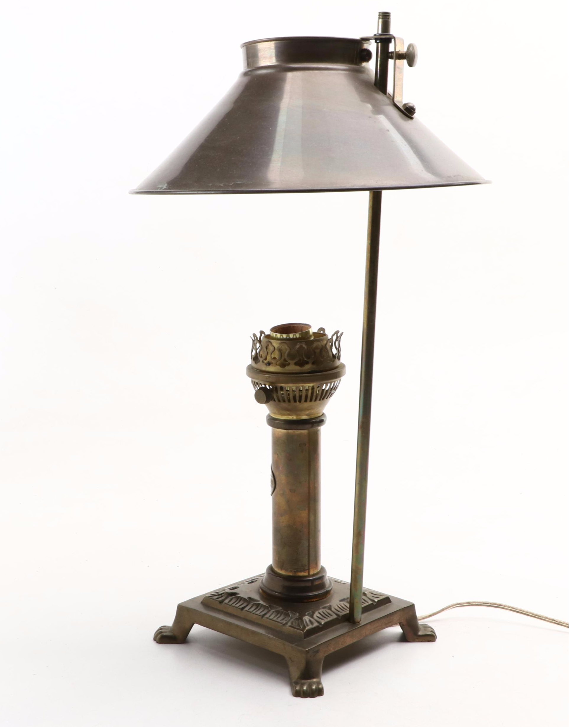 Orient Express Replica Brass and Metal Railcar Table Lamp