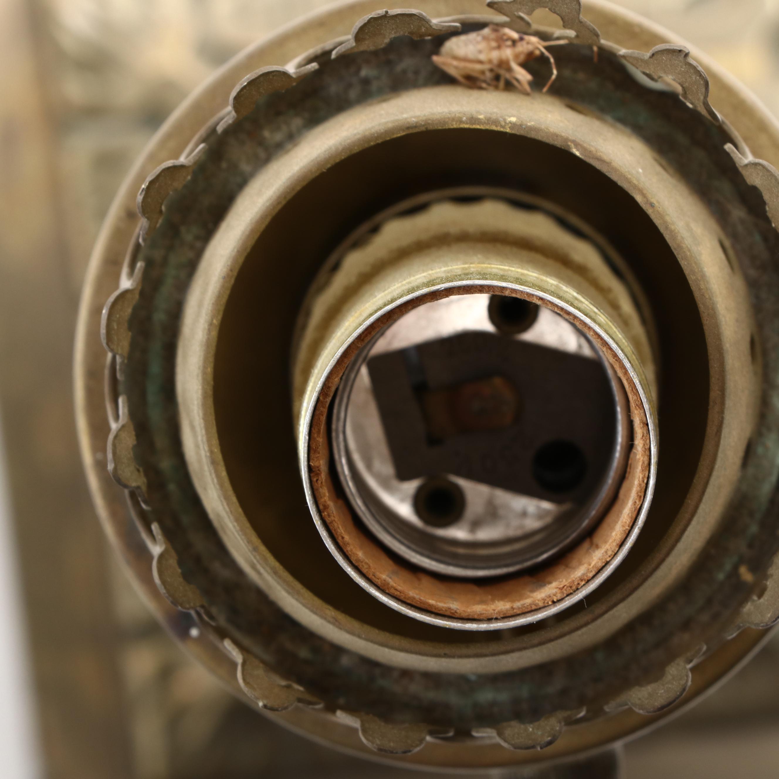 Orient Express Replica Brass and Metal Railcar Table Lamp