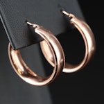 Italian 14K Rose Gold Hoops