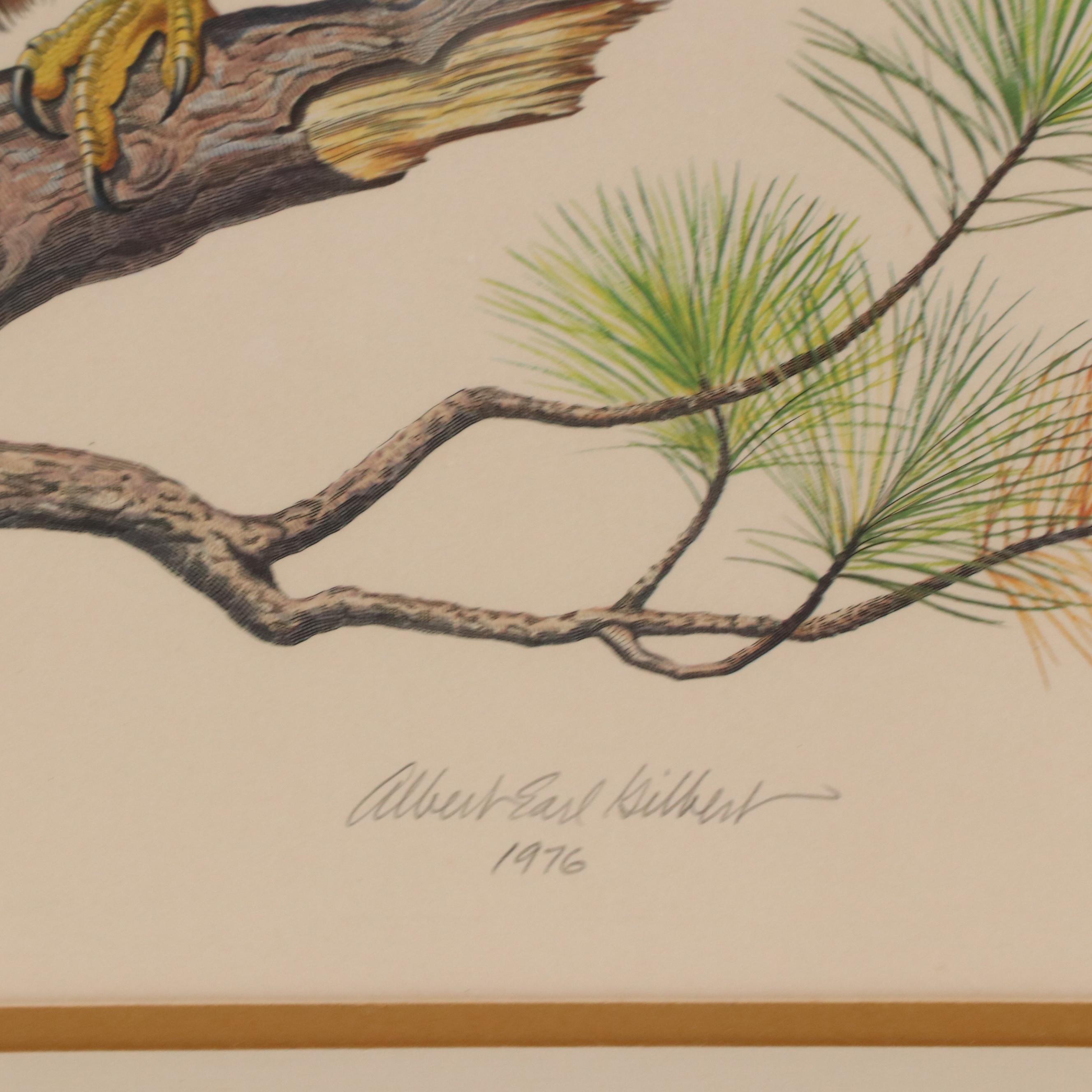 Albert Earl Gilbert Offset Lithograph "American Bald Eagle," 1976