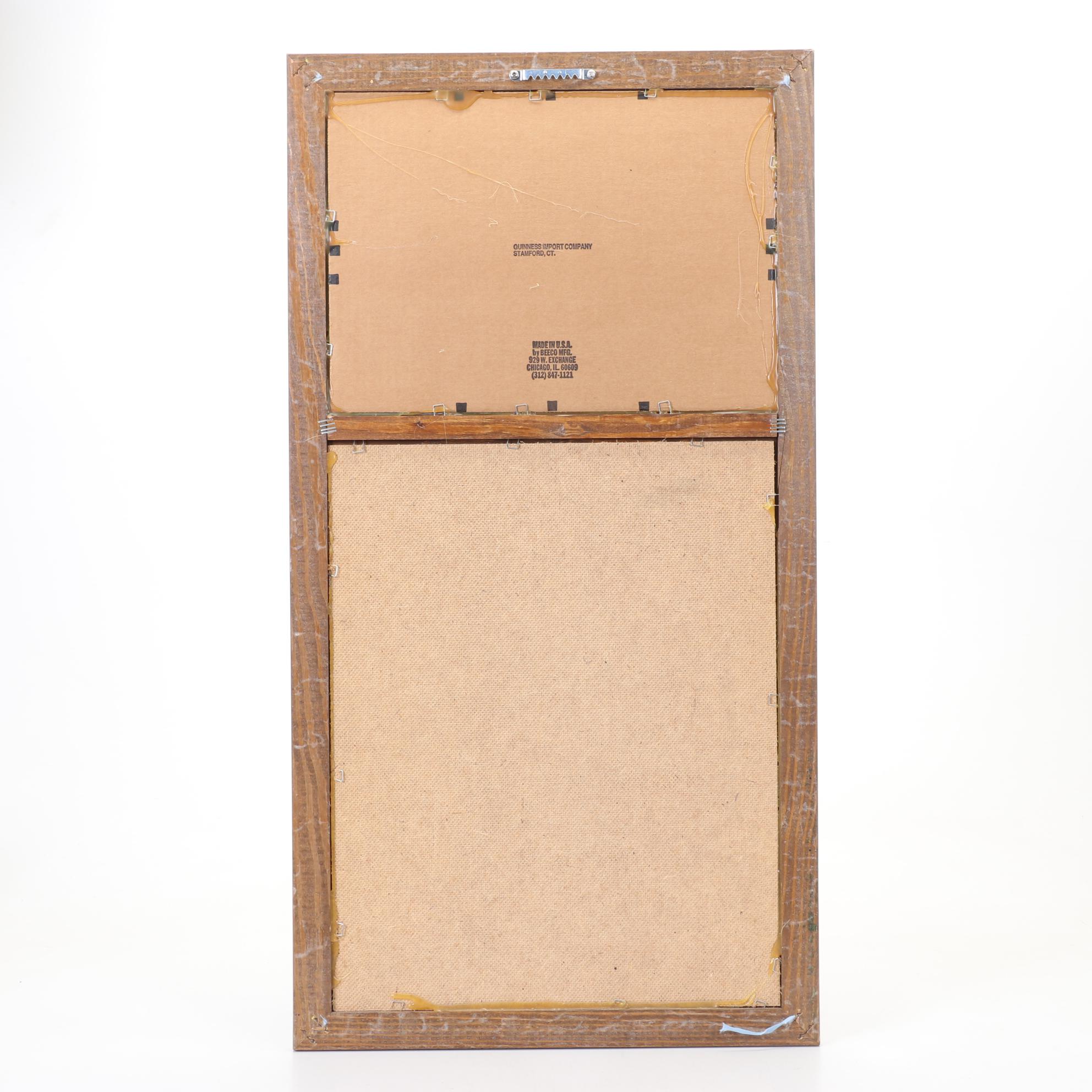 Harp Lager Mirrored Sign Board With Chalkboard Memo Feature