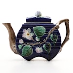 Aesthetic Movement Style English Majolica Teapot, Late 19th Century