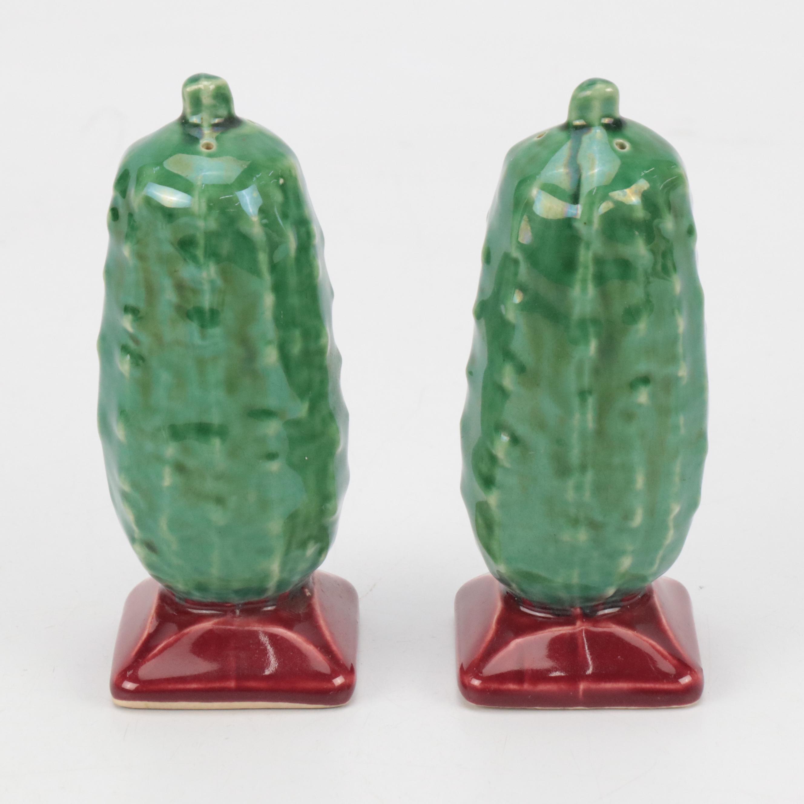 McCoy Pottery Lettuce Salt & Pepper Shakers with Bauer Coffee Pot EBTH