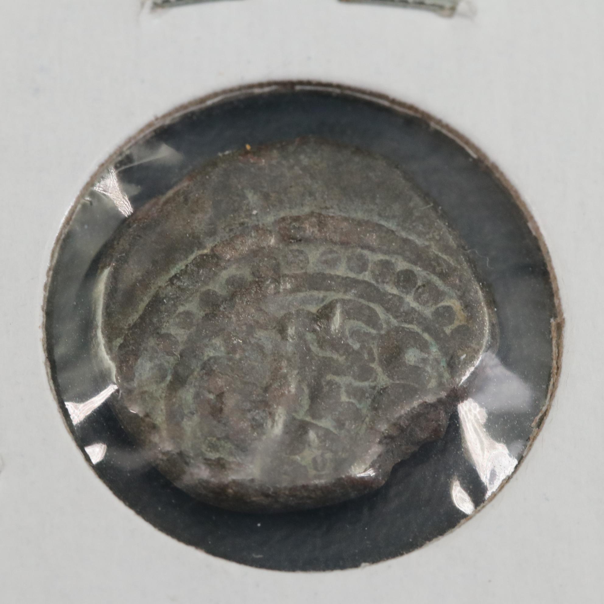 Five Antique Coins from the Far and Middle East, Including Genghis Khan Coin