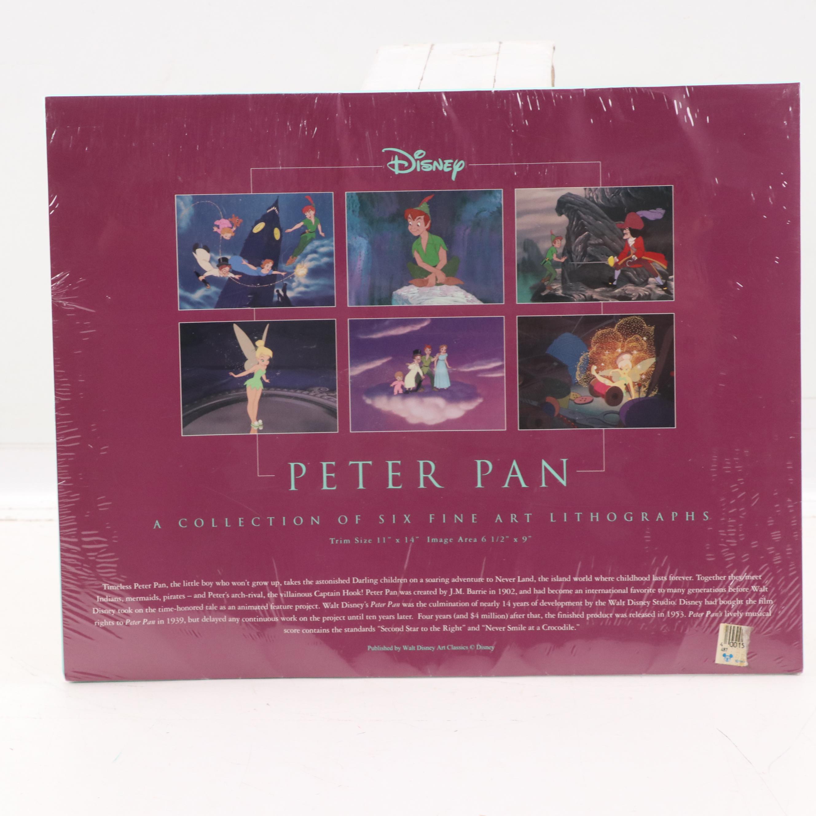 Disney "Peter Pan" Portfolio of Six Offset Lithographs