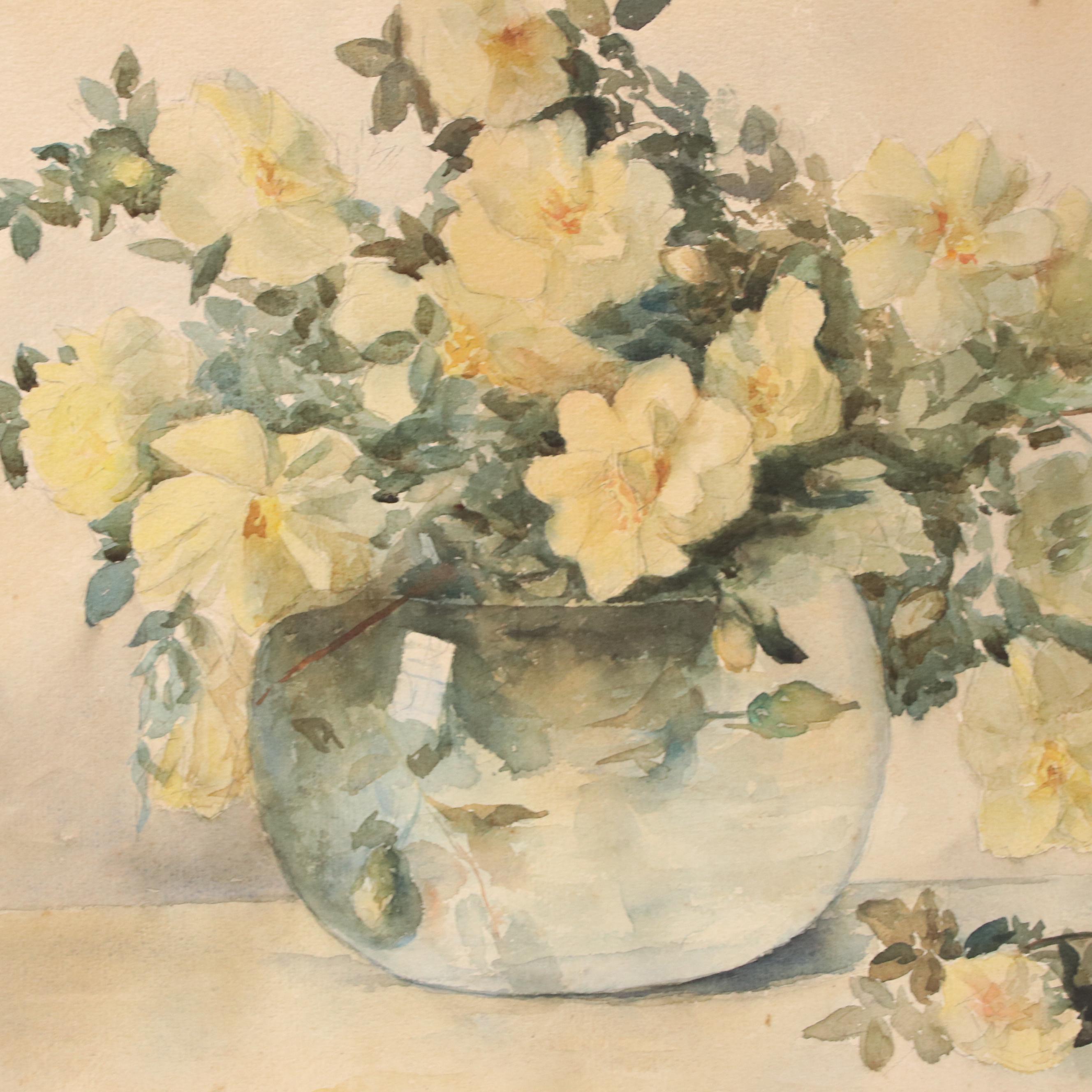 Floral Still Life Watercolor Painting
