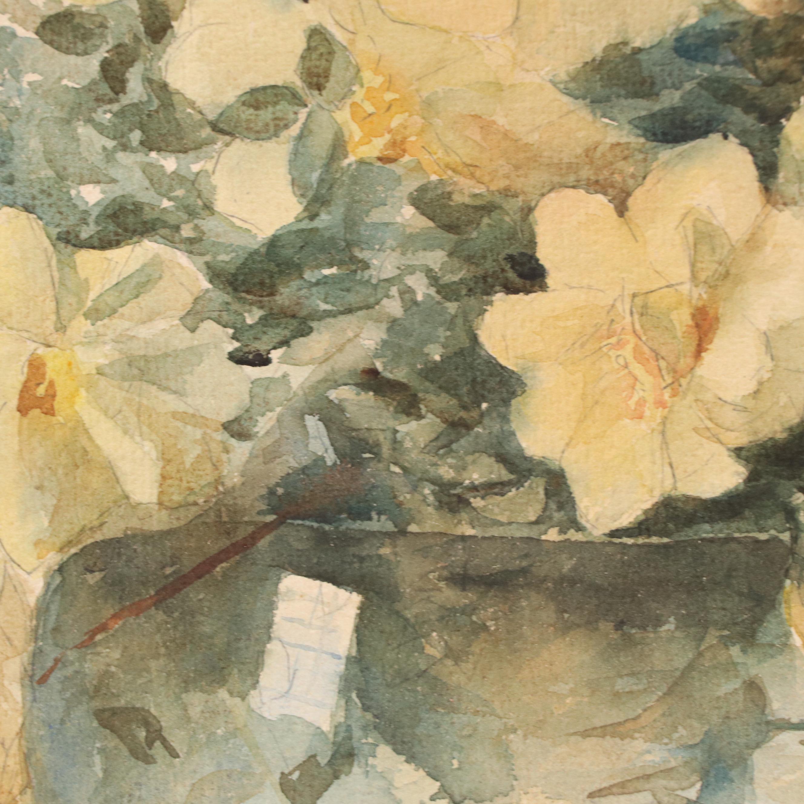 Floral Still Life Watercolor Painting