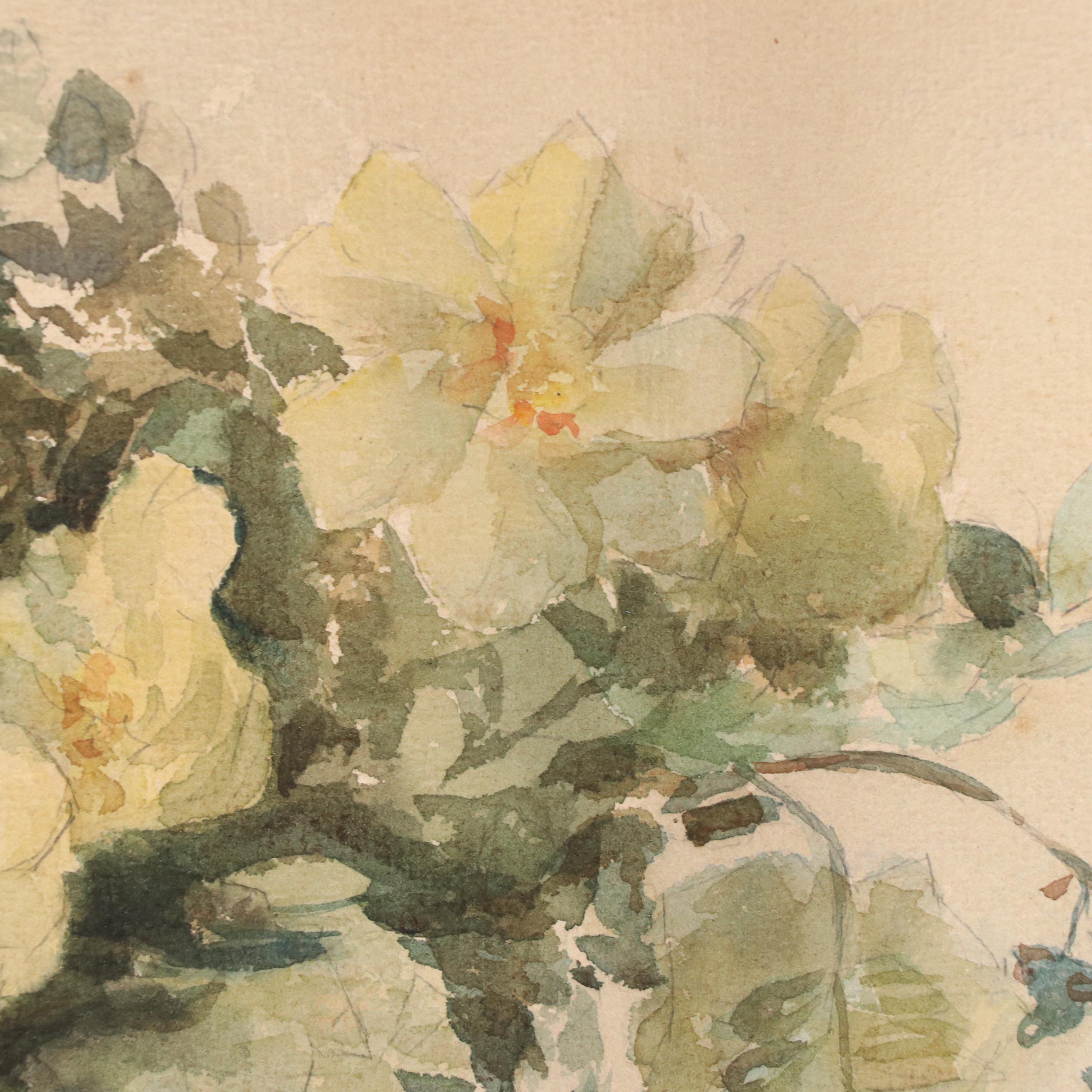 Floral Still Life Watercolor Painting