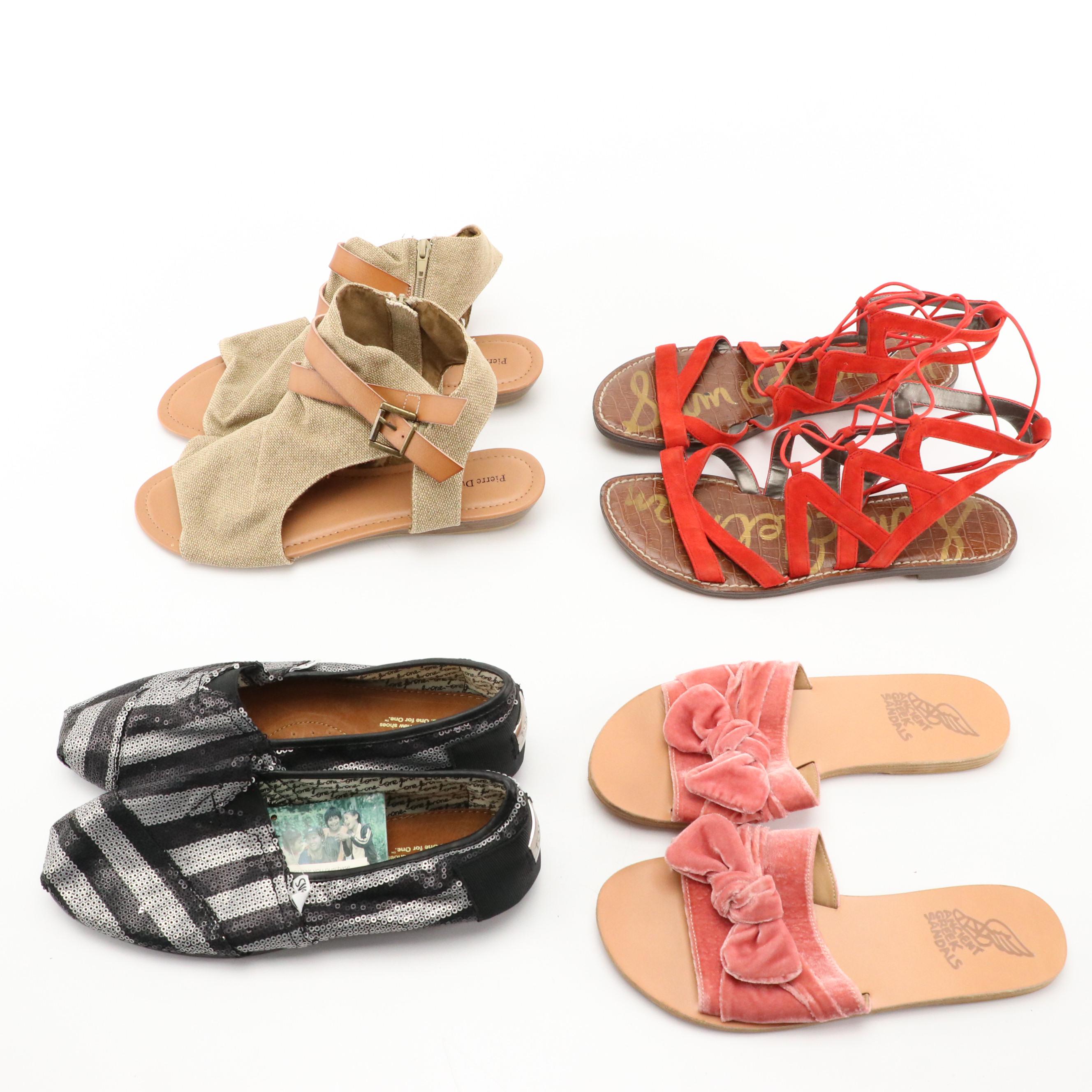 Toms Sequined Flats, Sam Edelman Strappy Sandals, Pierre Dumas & Other Sandals
