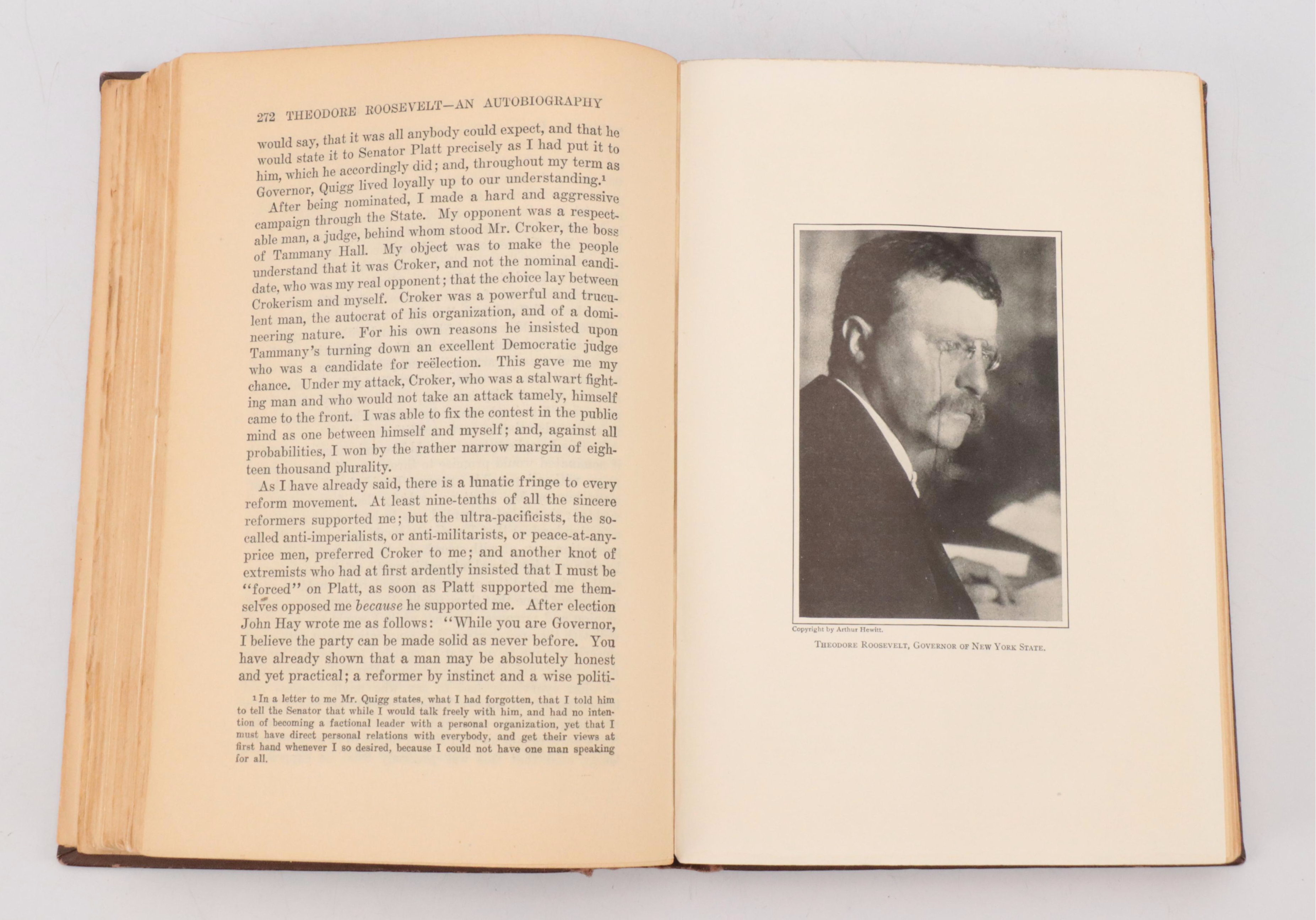 Illustrated "Theodore Roosevelt: An Autobiography" by Theodore Roosevelt, 1923
