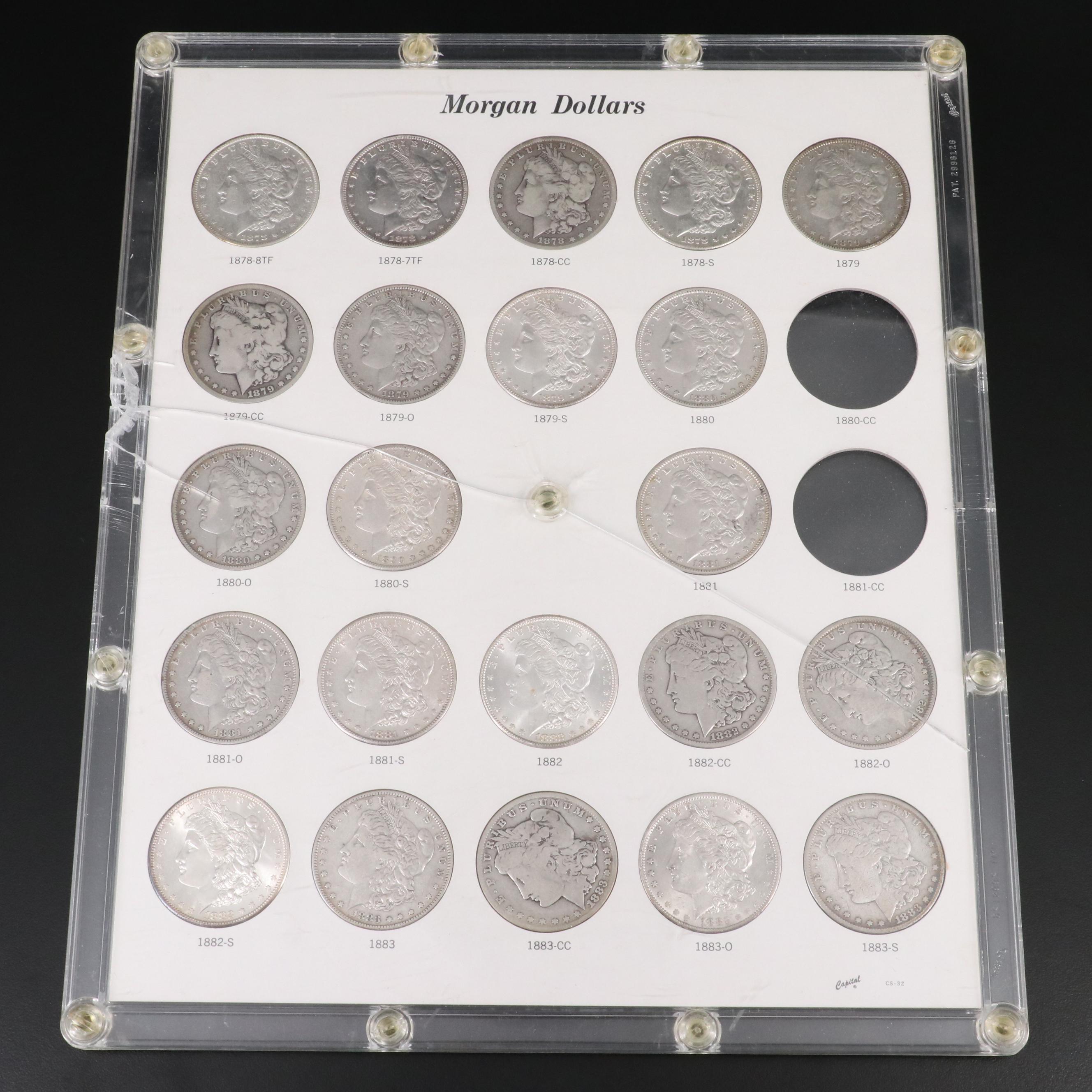 Partial Morgan Dollar Set and a 20th Century Type Set in Capitol Holders