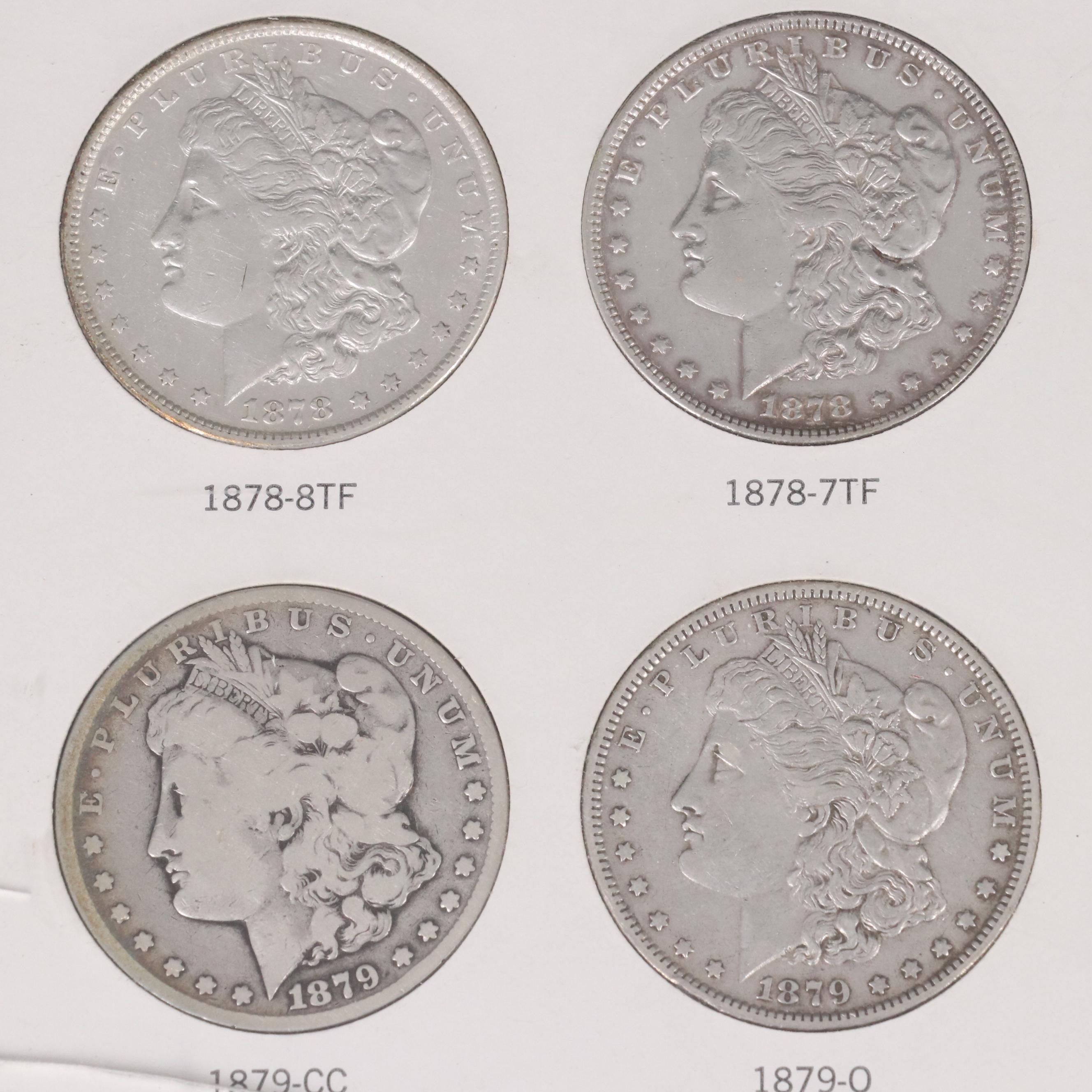 Partial Morgan Dollar Set and a 20th Century Type Set in Capitol Holders