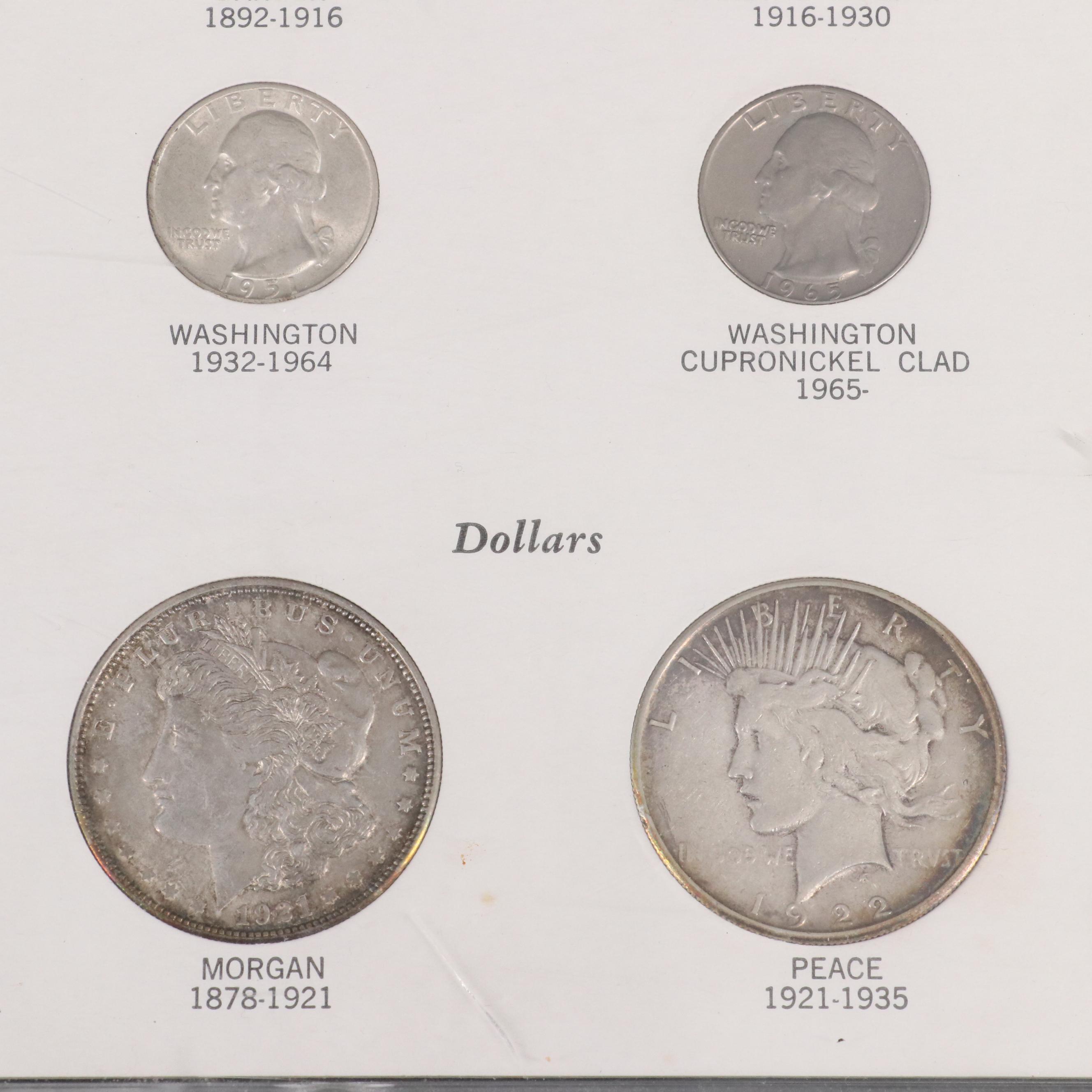 Partial Morgan Dollar Set and a 20th Century Type Set in Capitol Holders