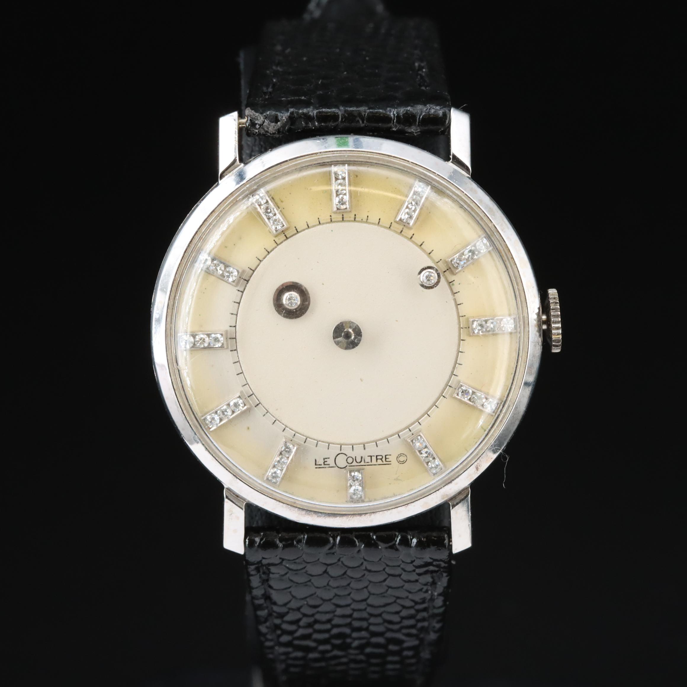 14K Vacheron Constantin LeCoultre Mystery Diamond Dial Watch