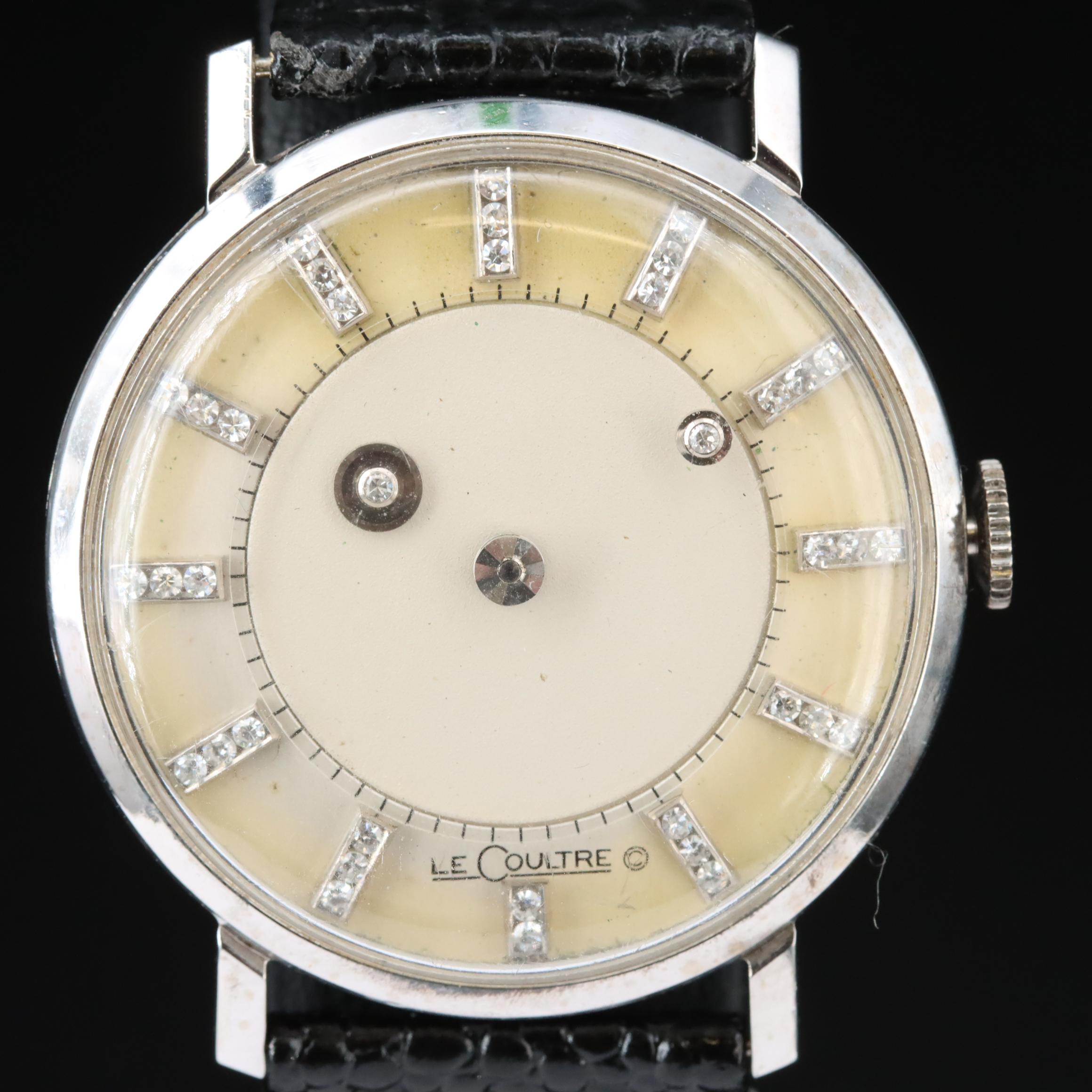 14K Vacheron Constantin LeCoultre Mystery Diamond Dial Watch