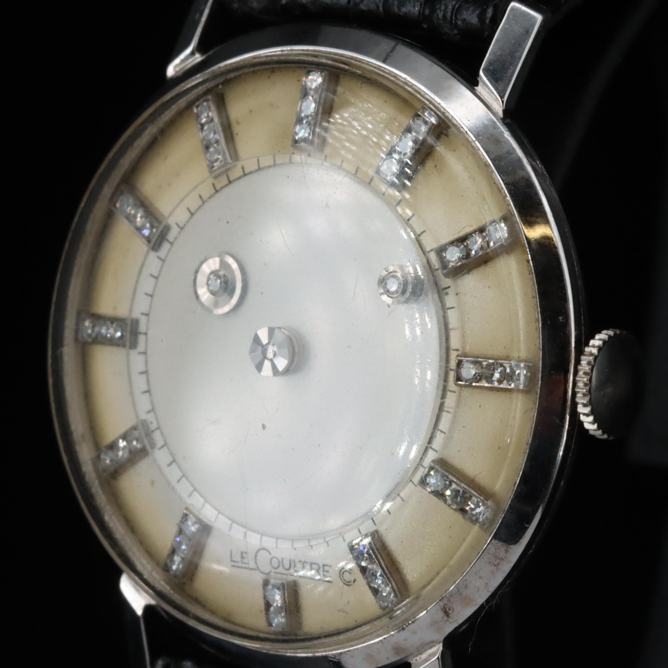 14K Vacheron Constantin LeCoultre Mystery Diamond Dial Watch