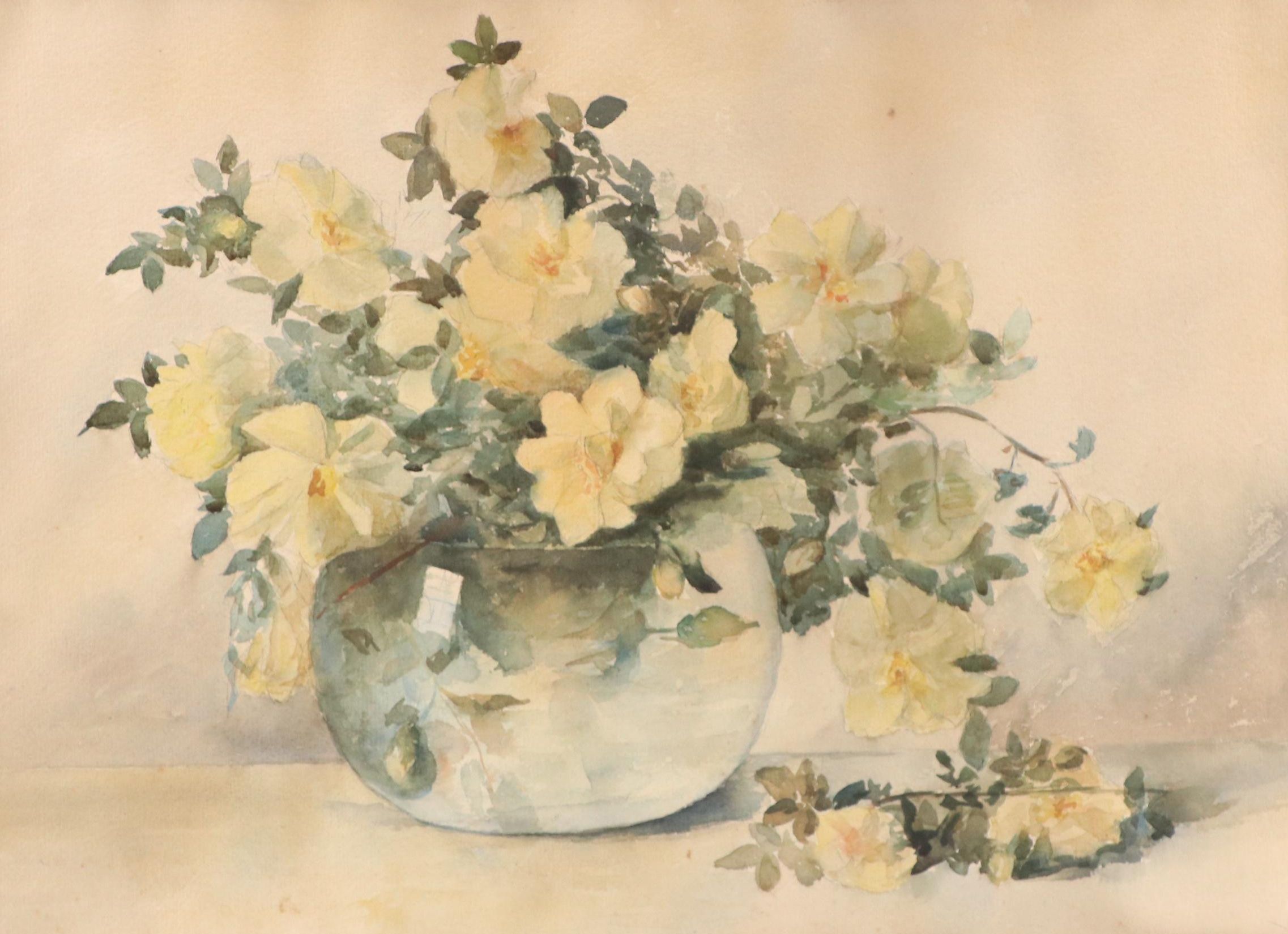 Floral Still Life Watercolor Painting