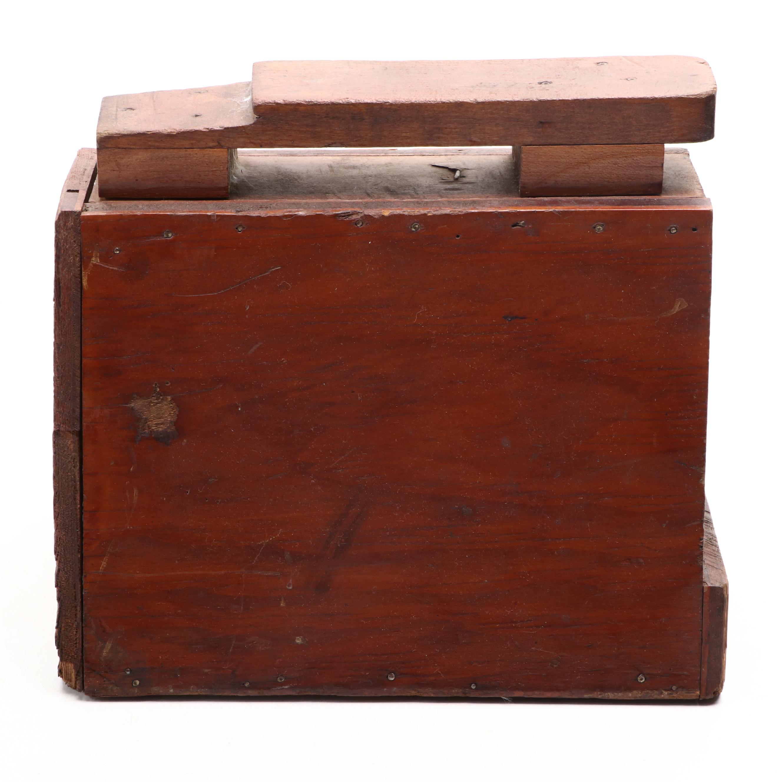Decatur Industries Walnut Humidor and Shoeshine Box, Early to Mid-20th Century