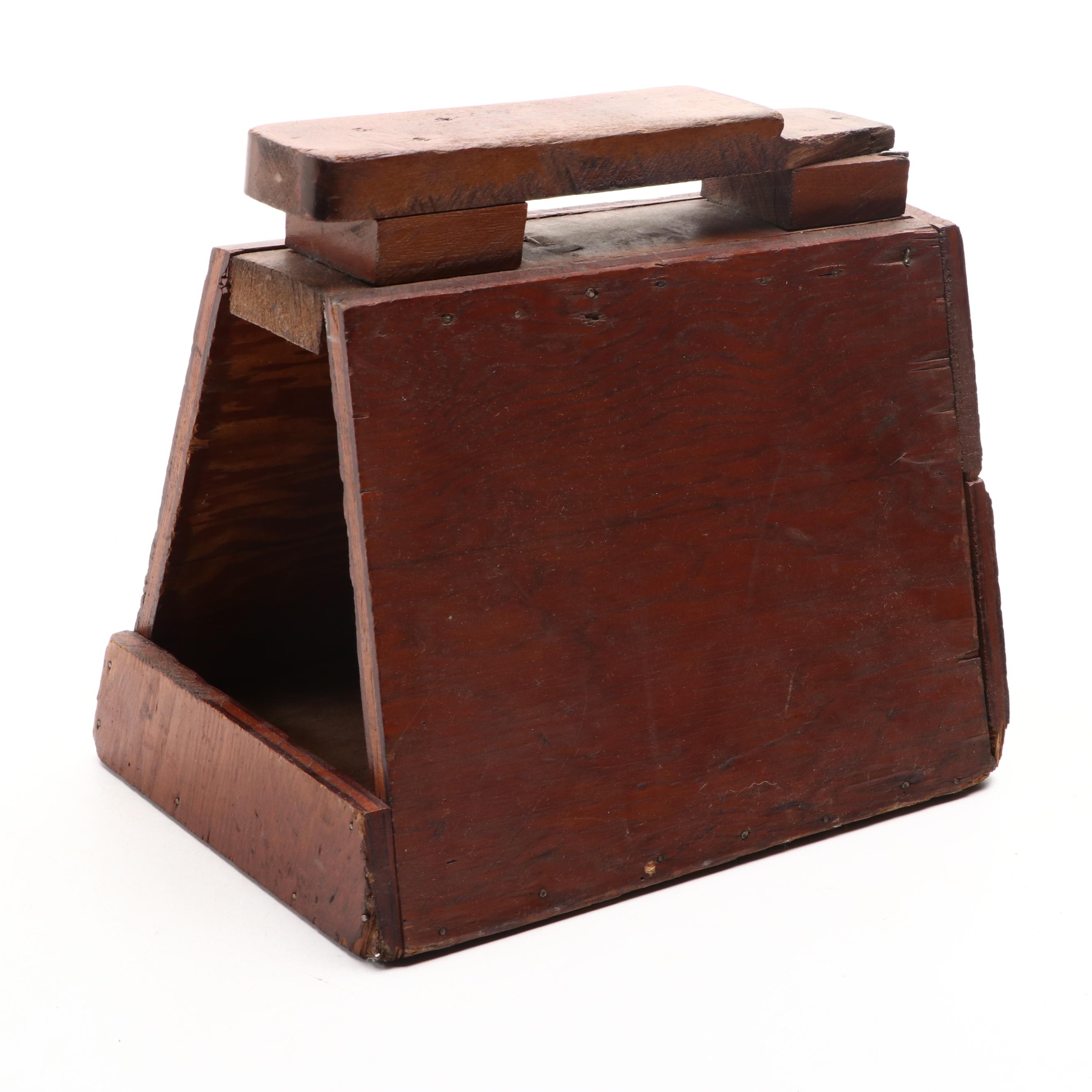 Decatur Industries Walnut Humidor and Shoeshine Box, Early to Mid-20th Century