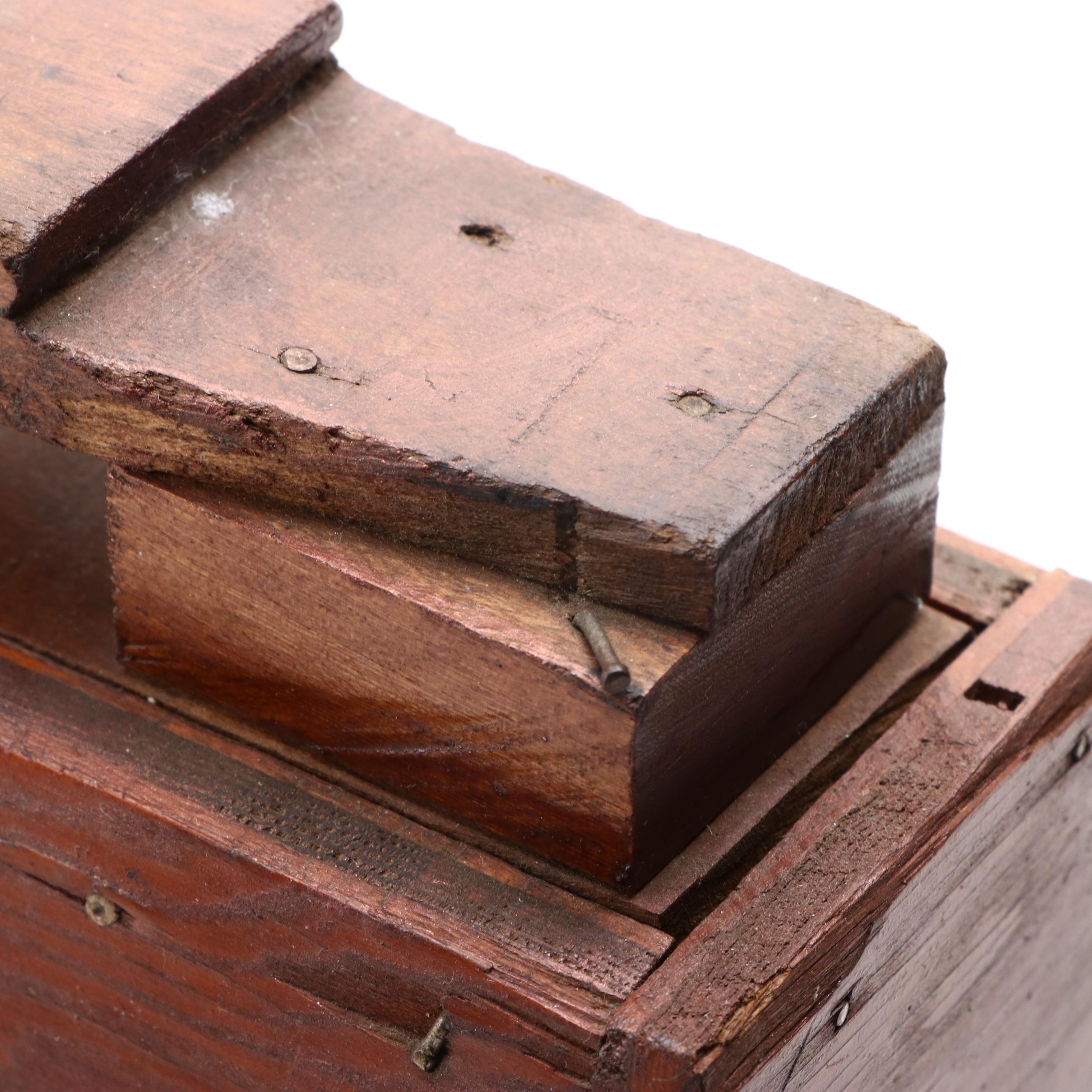 Decatur Industries Walnut Humidor and Shoeshine Box, Early to Mid-20th Century