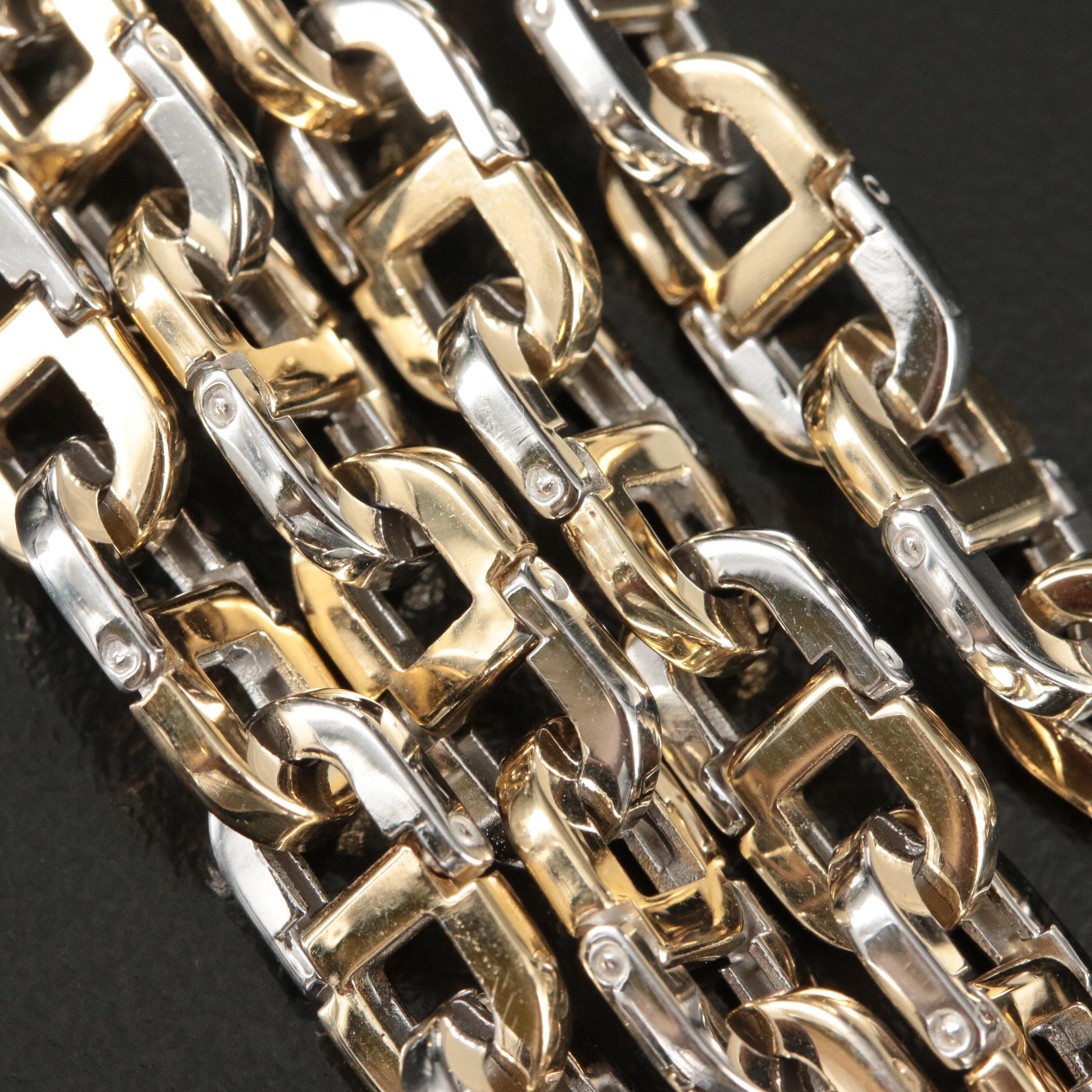 14K Two-Tone Fancy Mariner Chain Necklace