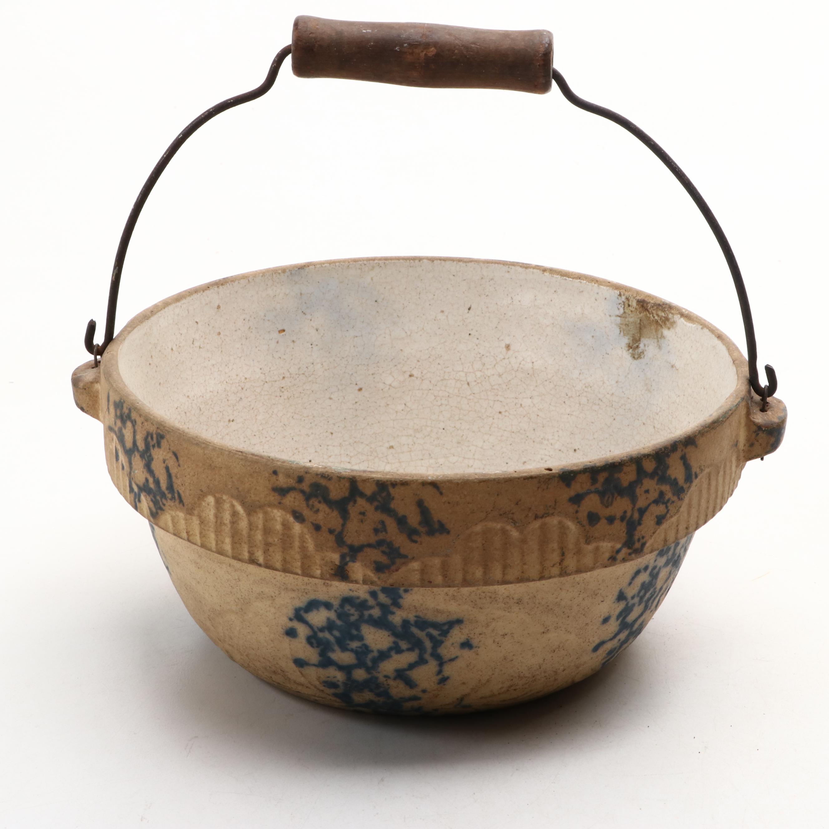 American Yellowware and Spongeware Ceramic Bowls