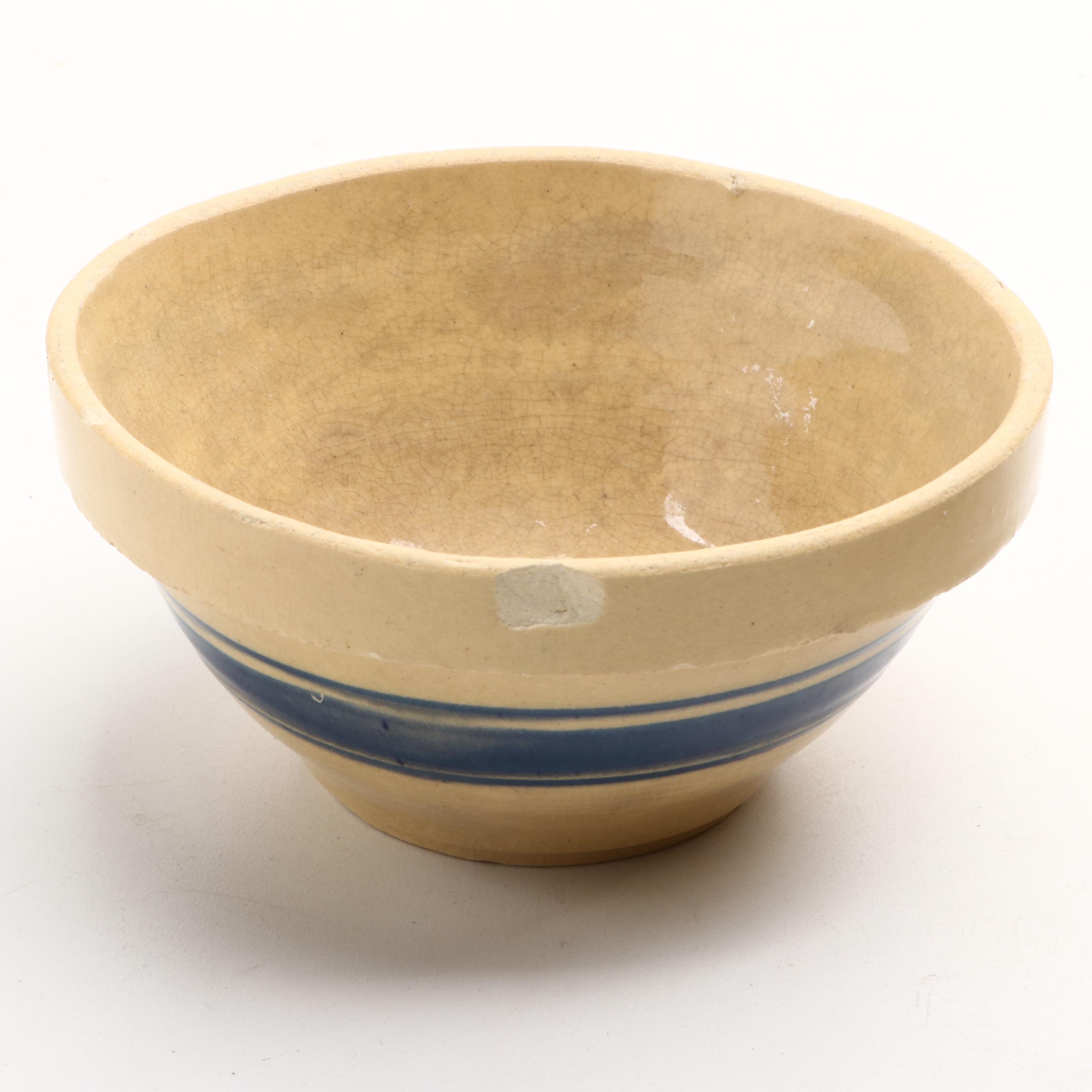 American Yellowware and Spongeware Ceramic Bowls