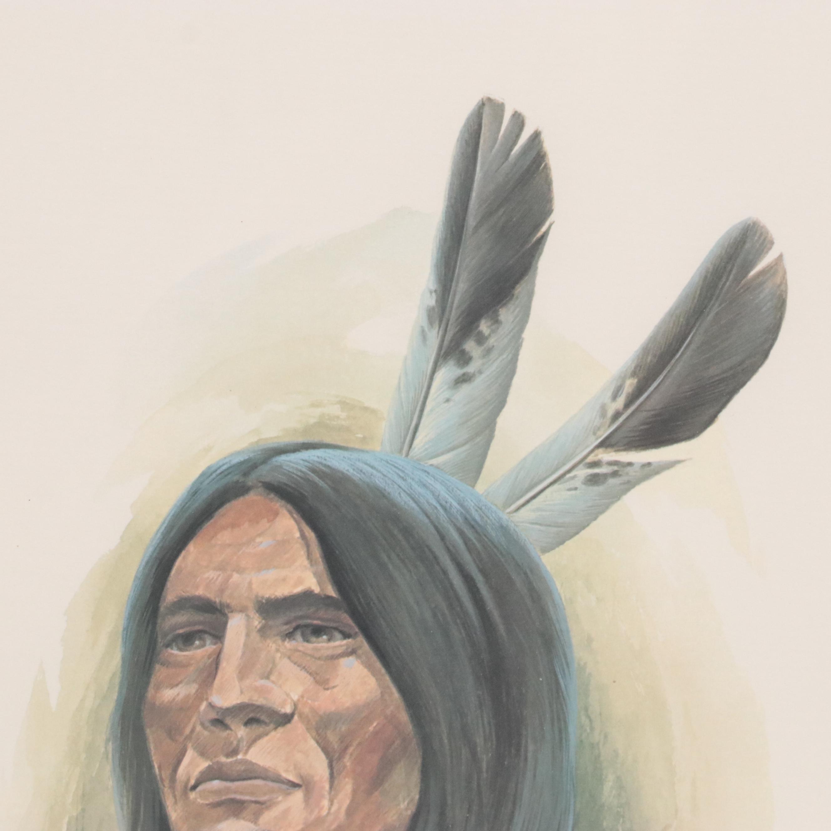 John Ruthven Offset Lithograph "Miami Indian II"