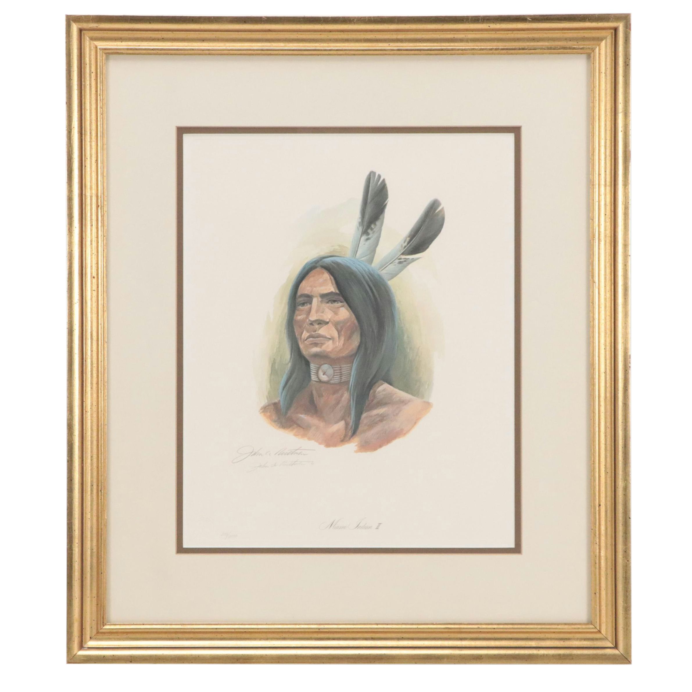 John Ruthven Offset Lithograph "Miami Indian II"