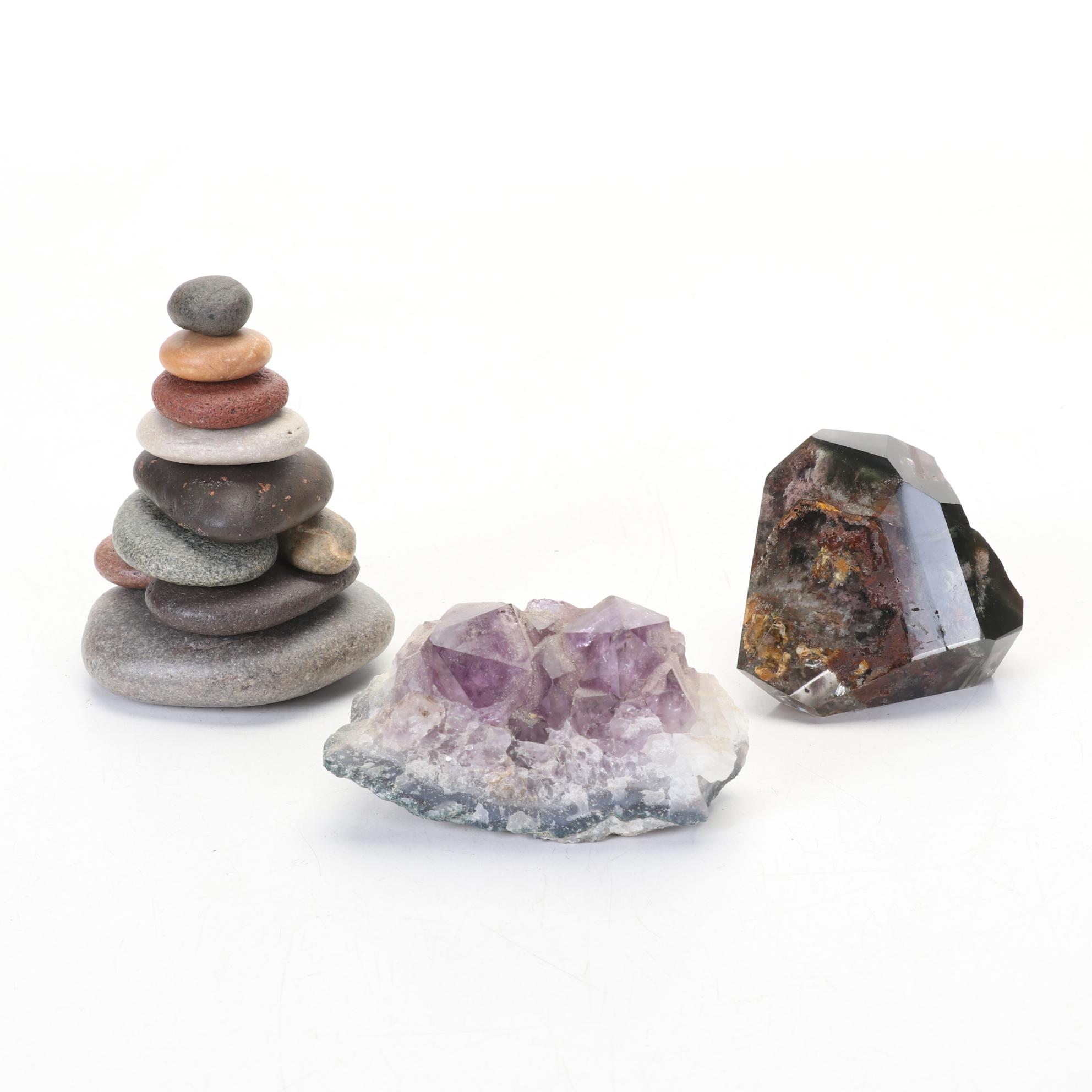 Hobbyist Hand Designed and Crafted Keepsake Box and Rock Specimen Collection