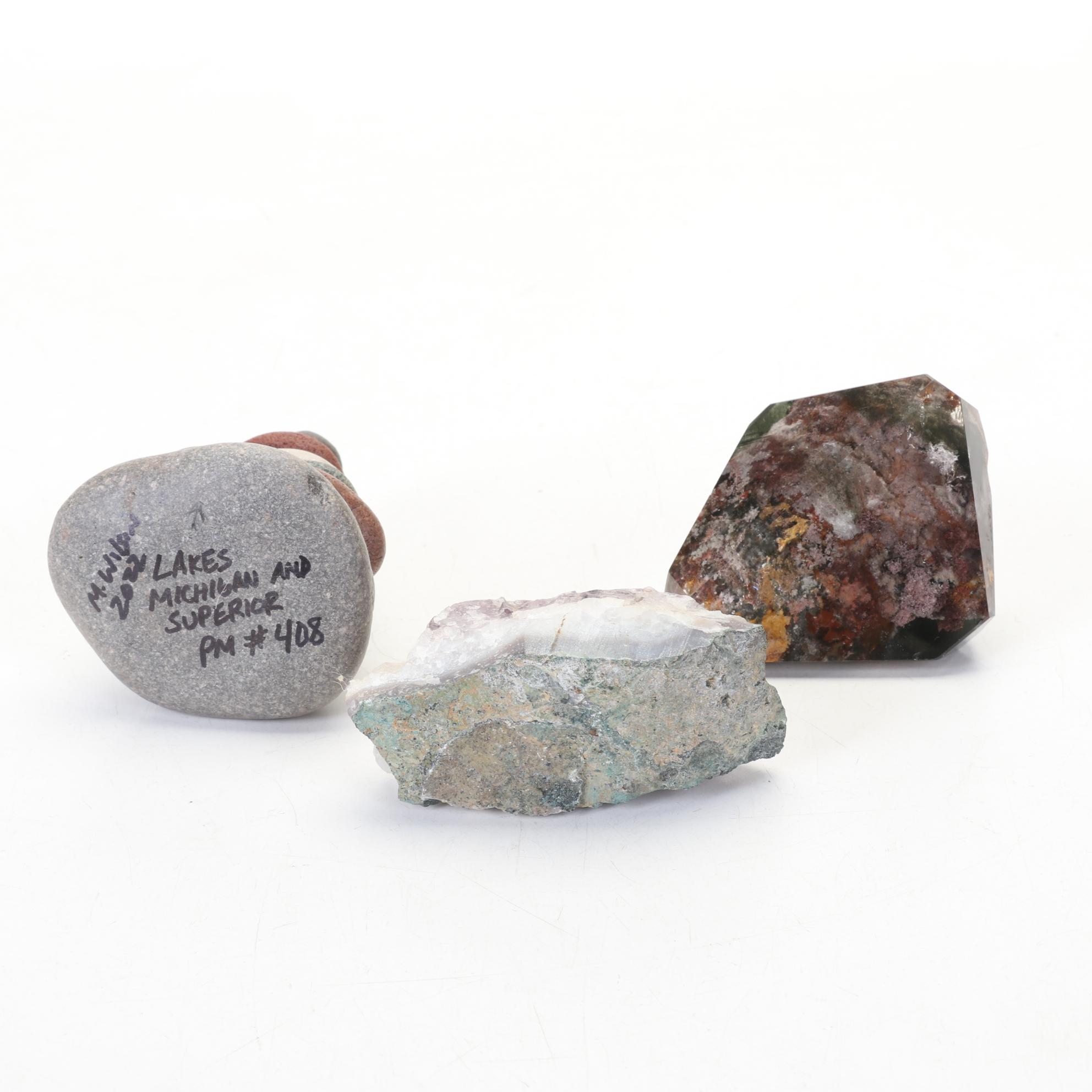 Hobbyist Hand Designed and Crafted Keepsake Box and Rock Specimen Collection