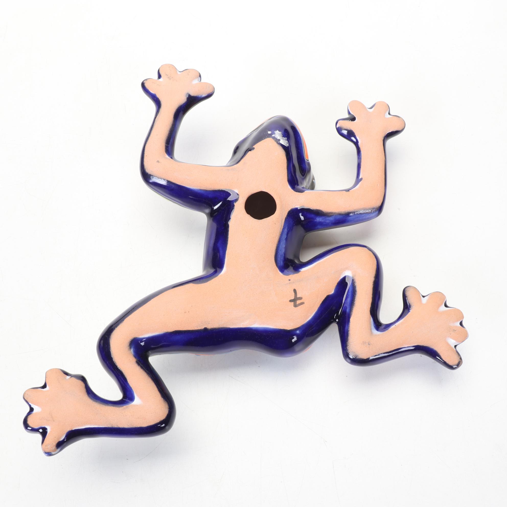 Mexico Decor Features Talavera Frog Wall Hanger, Folk Art Box & Tiled Tray