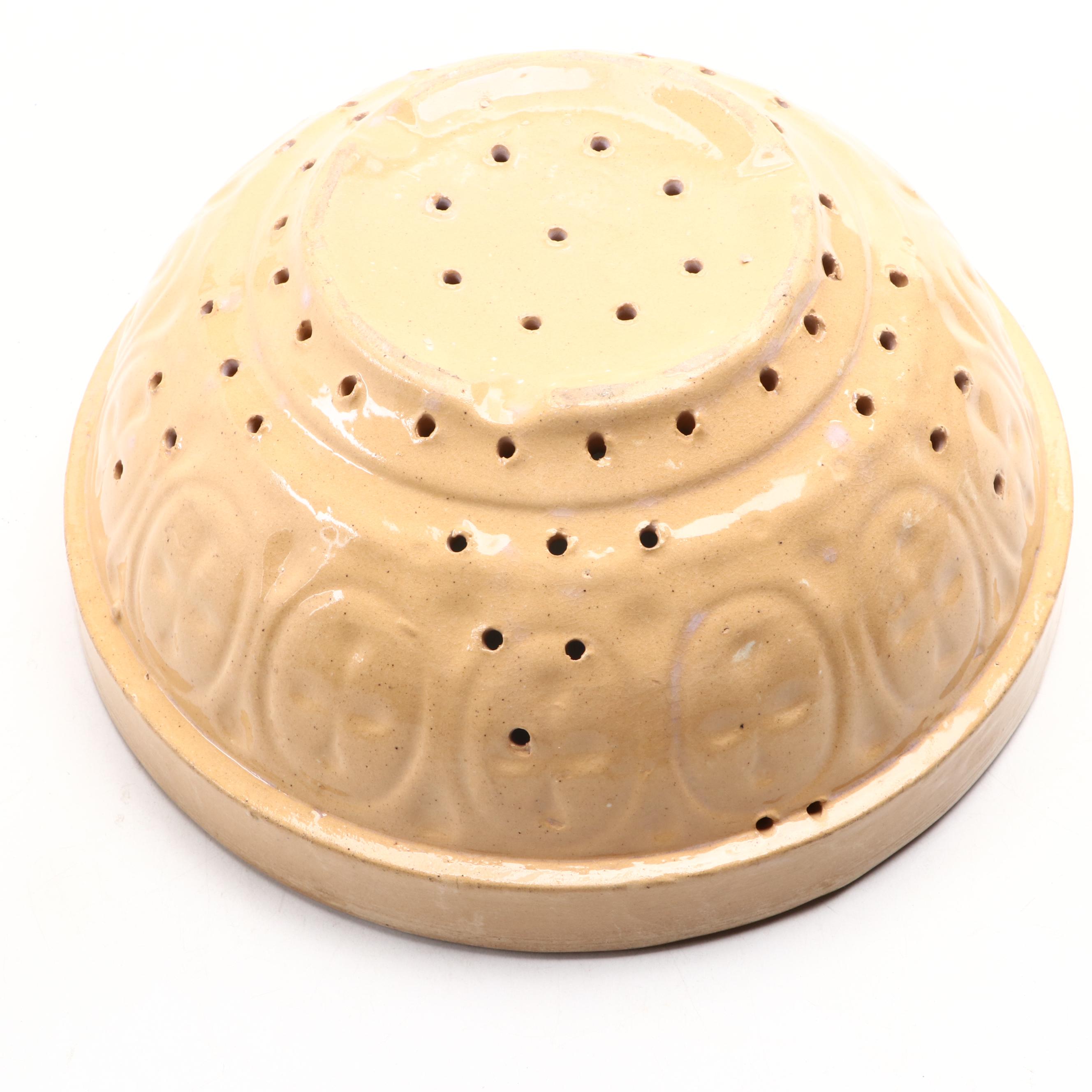 American Yellowware Ceramic Mixing Bowls and Colanders EBTH