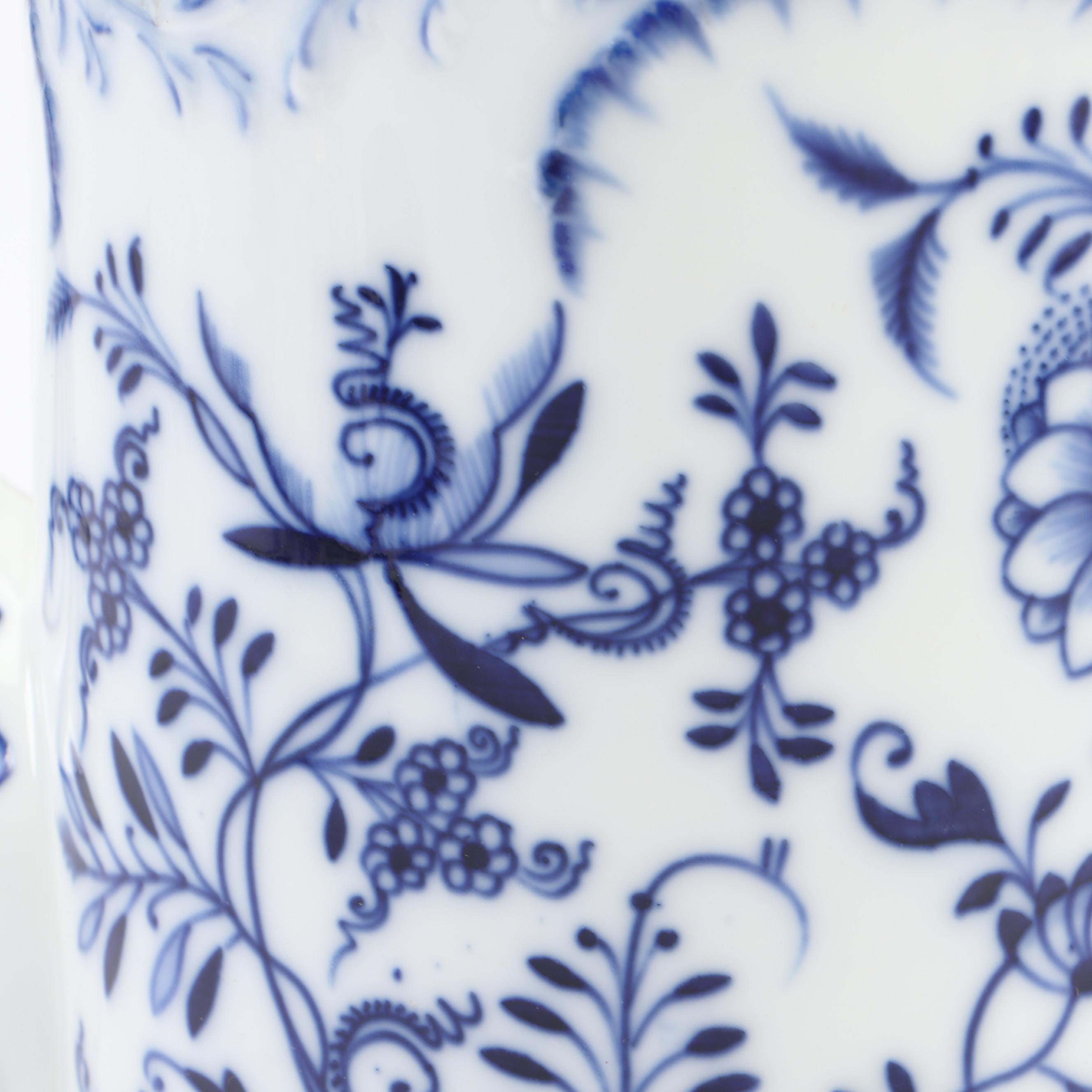 Meissen "Blue Onion" Porcelain Teapot with German Porcelain Creamer and More