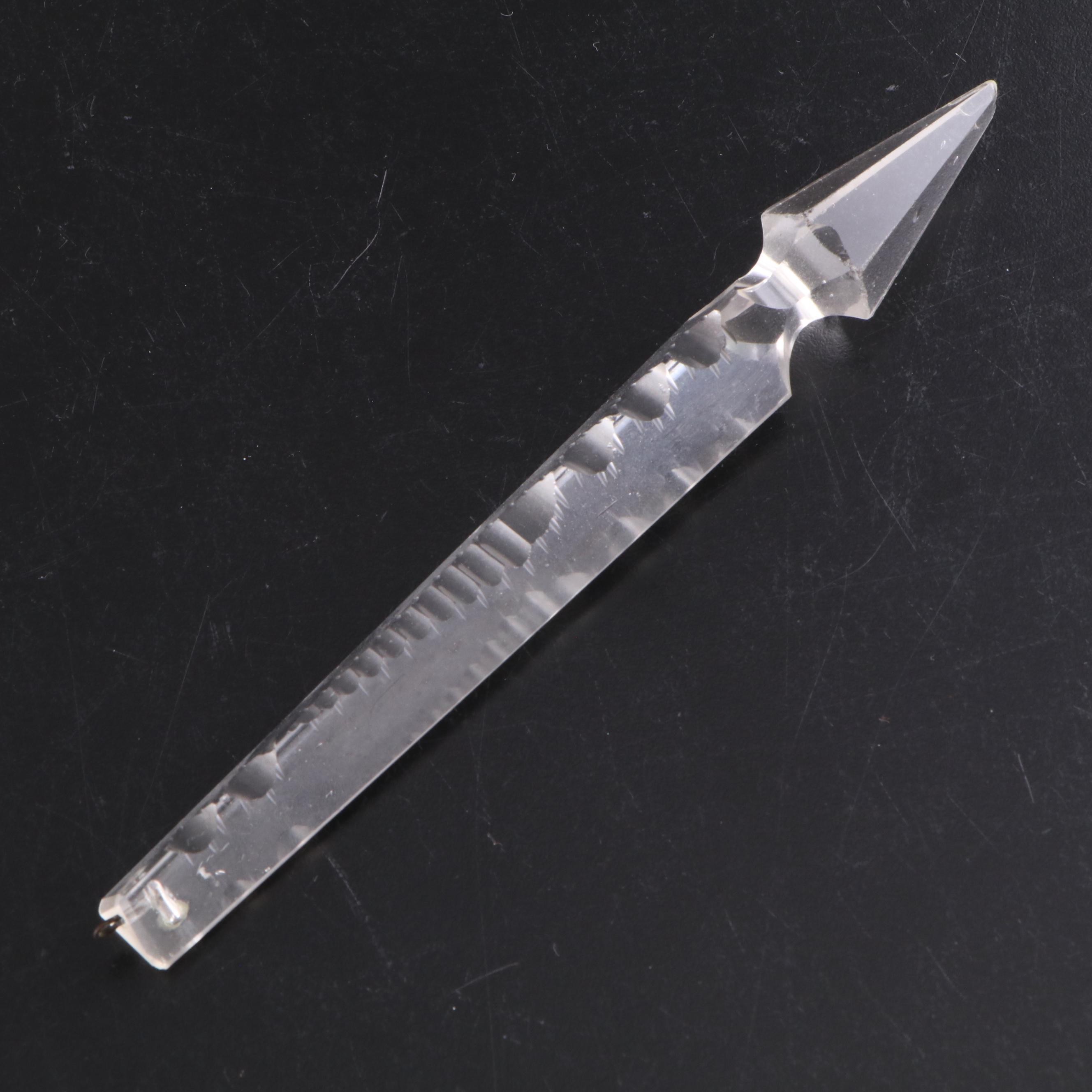 Floral Motif Cut Glass Shakers and Glass Mantle Lusters with Crystal Prisms