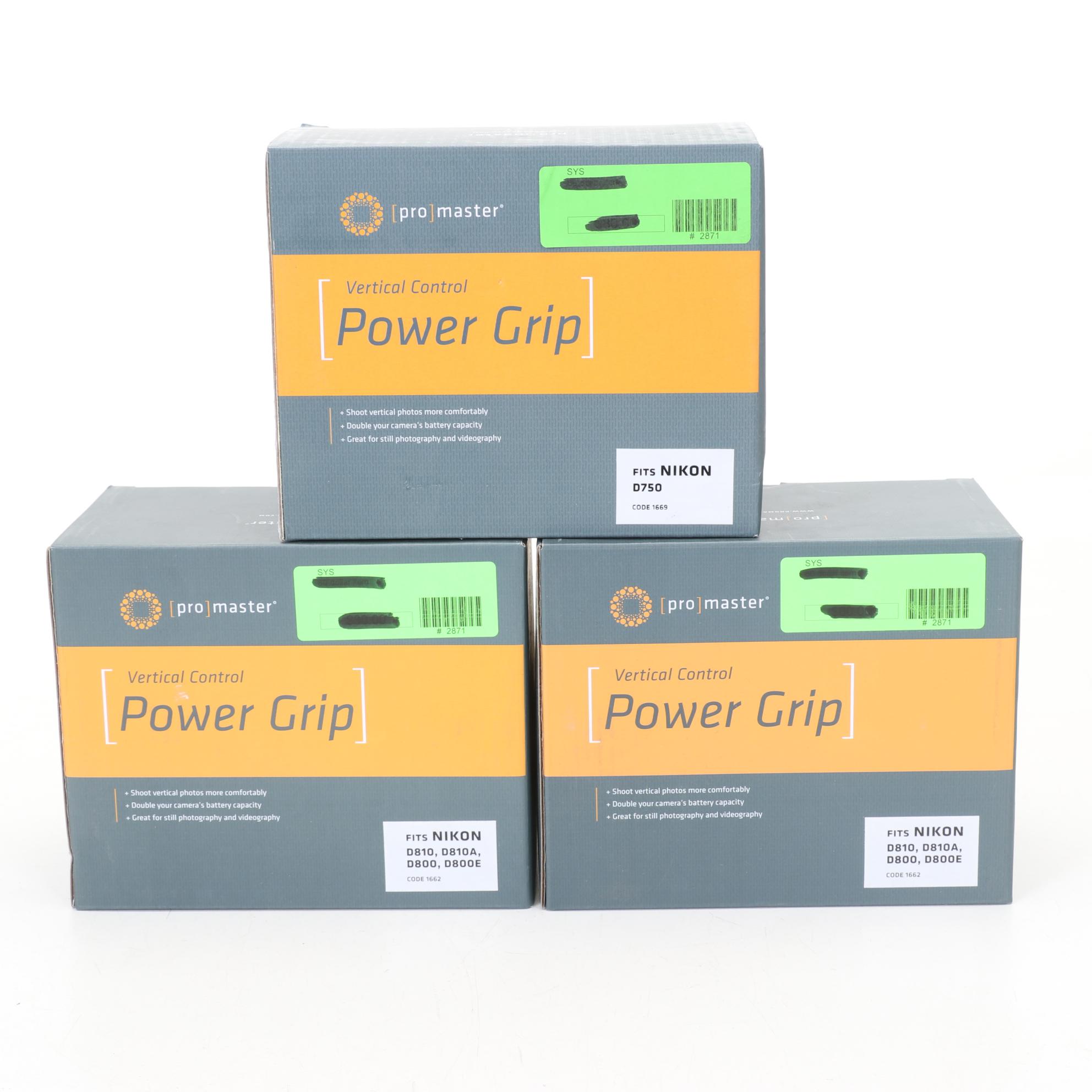 Nikon Accessories with Power Grips, L-Brackets and Battery Pack